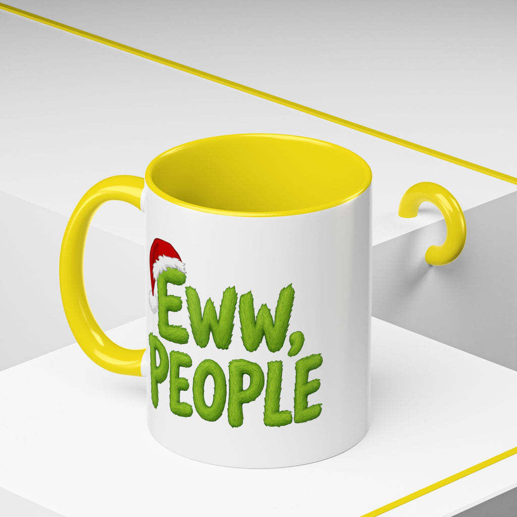 Eww People mug | Accent coffee mug, holiday Santa hat design
