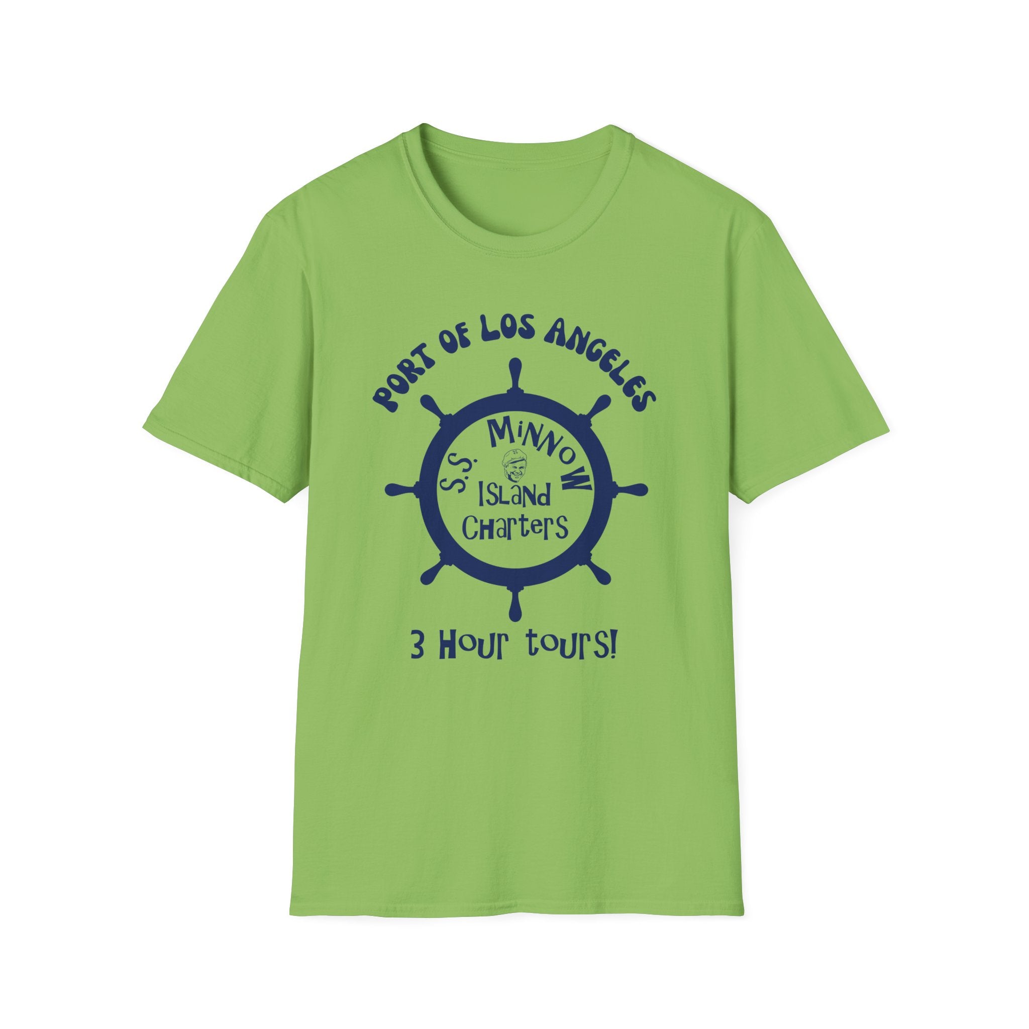 Port of Los Angeles Ship Wheel T-Shirt | SS Minnow Island Charters, 3 Hour Tours
