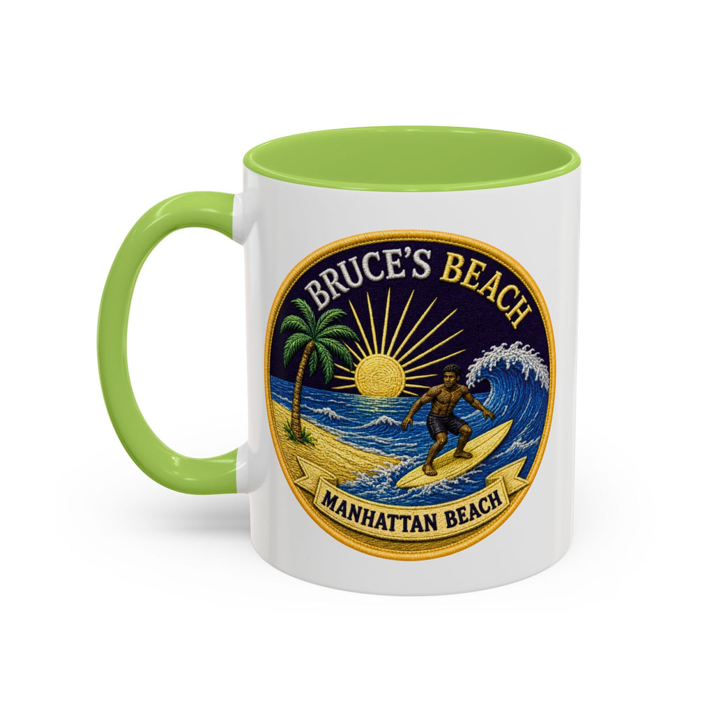 Manhattan Beach Surf Mug — Bruce’s Beach Coffee Cup (11/15oz Accent)