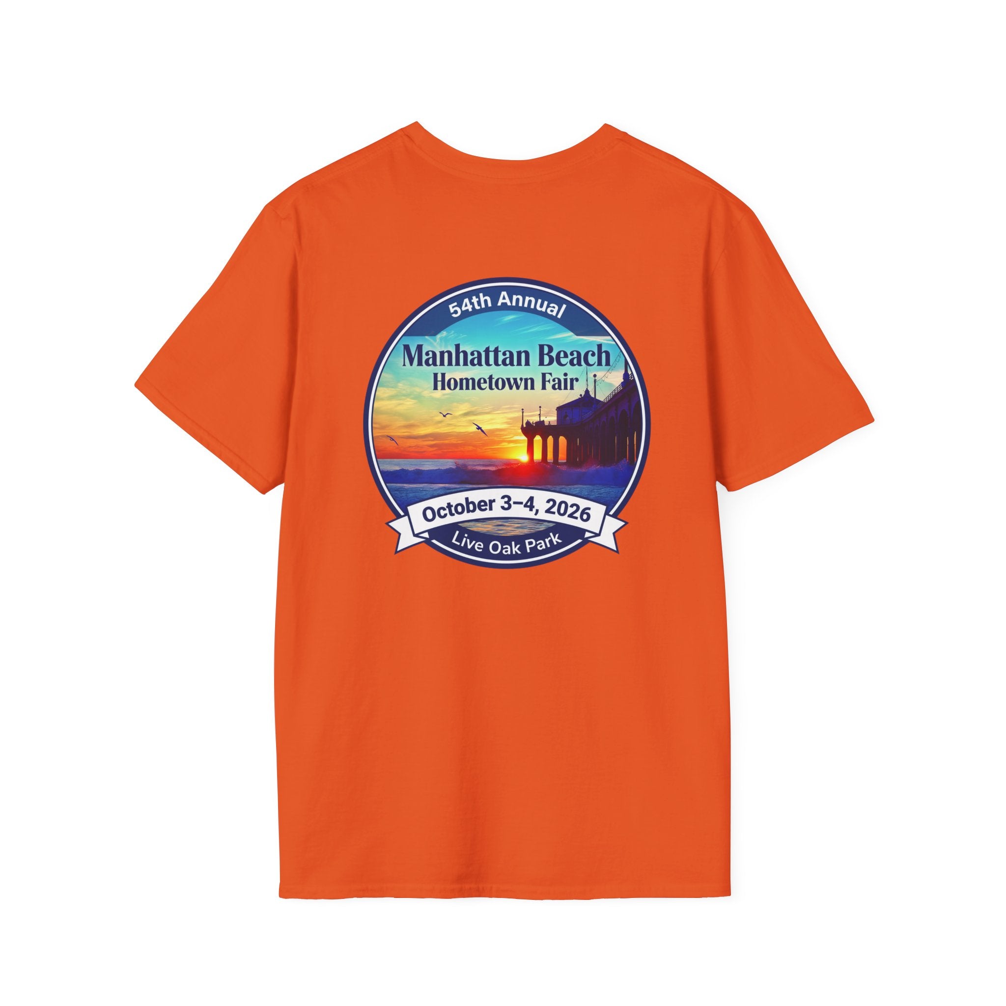 Manhattan Beach Hometown Fair T-Shirt — 54th Annual Sunset Surf Logo (Oct 3-4, 2026)