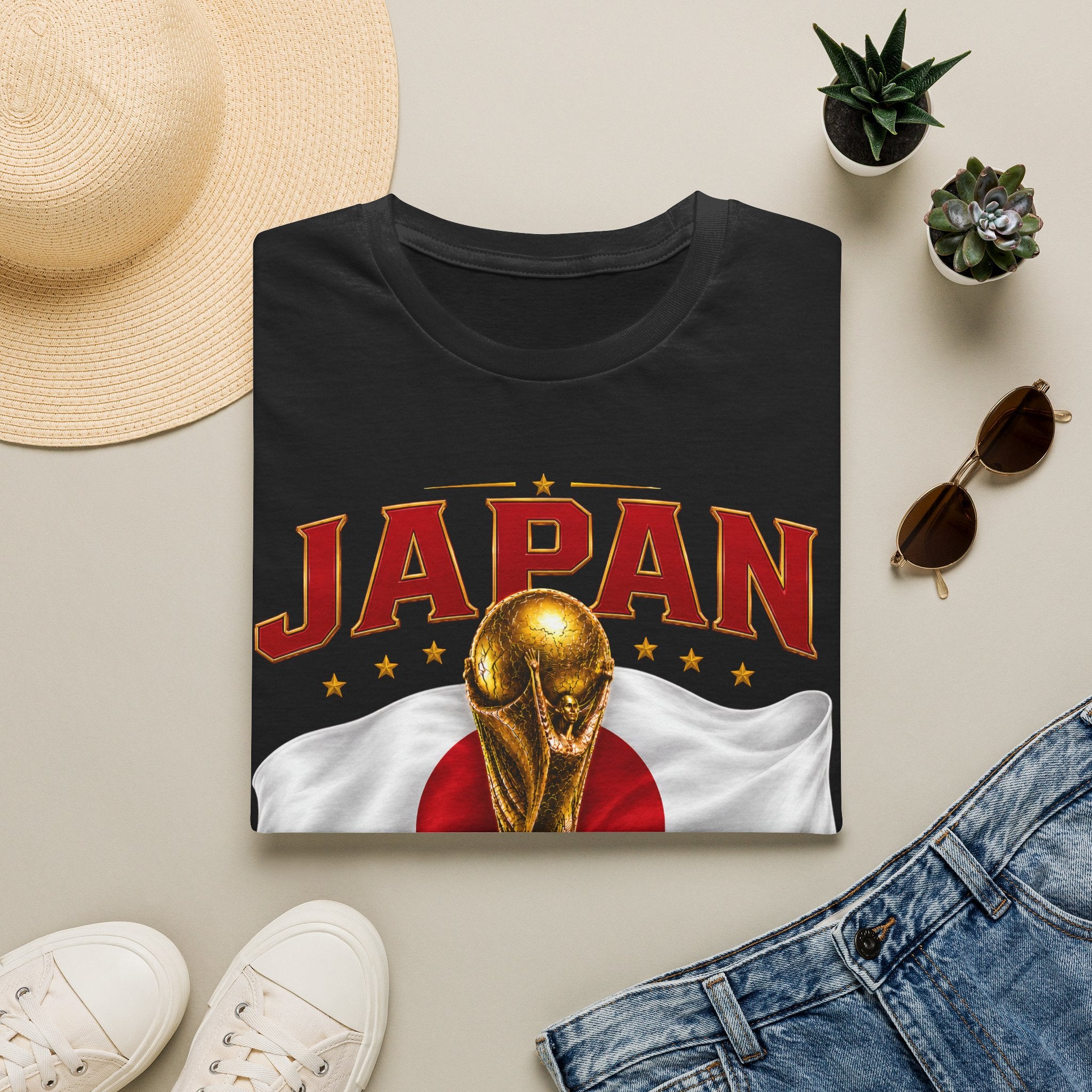 Japan 2026 World Cup T-Shirt — Golden Trophy Soccer Fan Tee