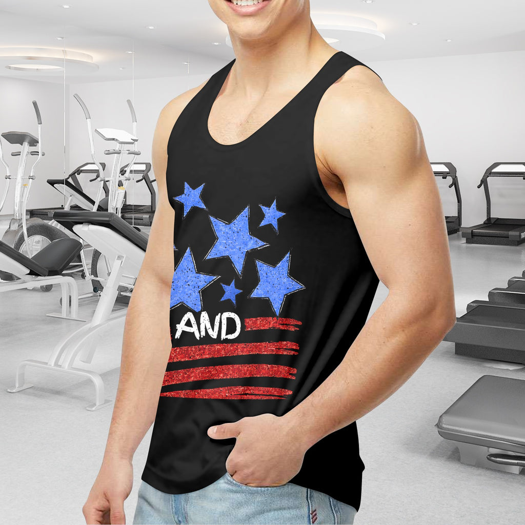 Stars and Stripes Men's Tank Top  Made in USA