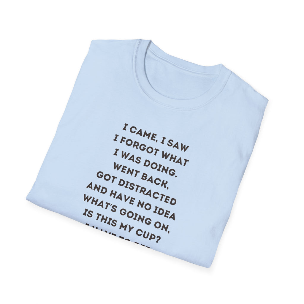 Funny Forgetful Grandpa Quote T-Shirt | Retro Grandpa I Got to Pee Illustration