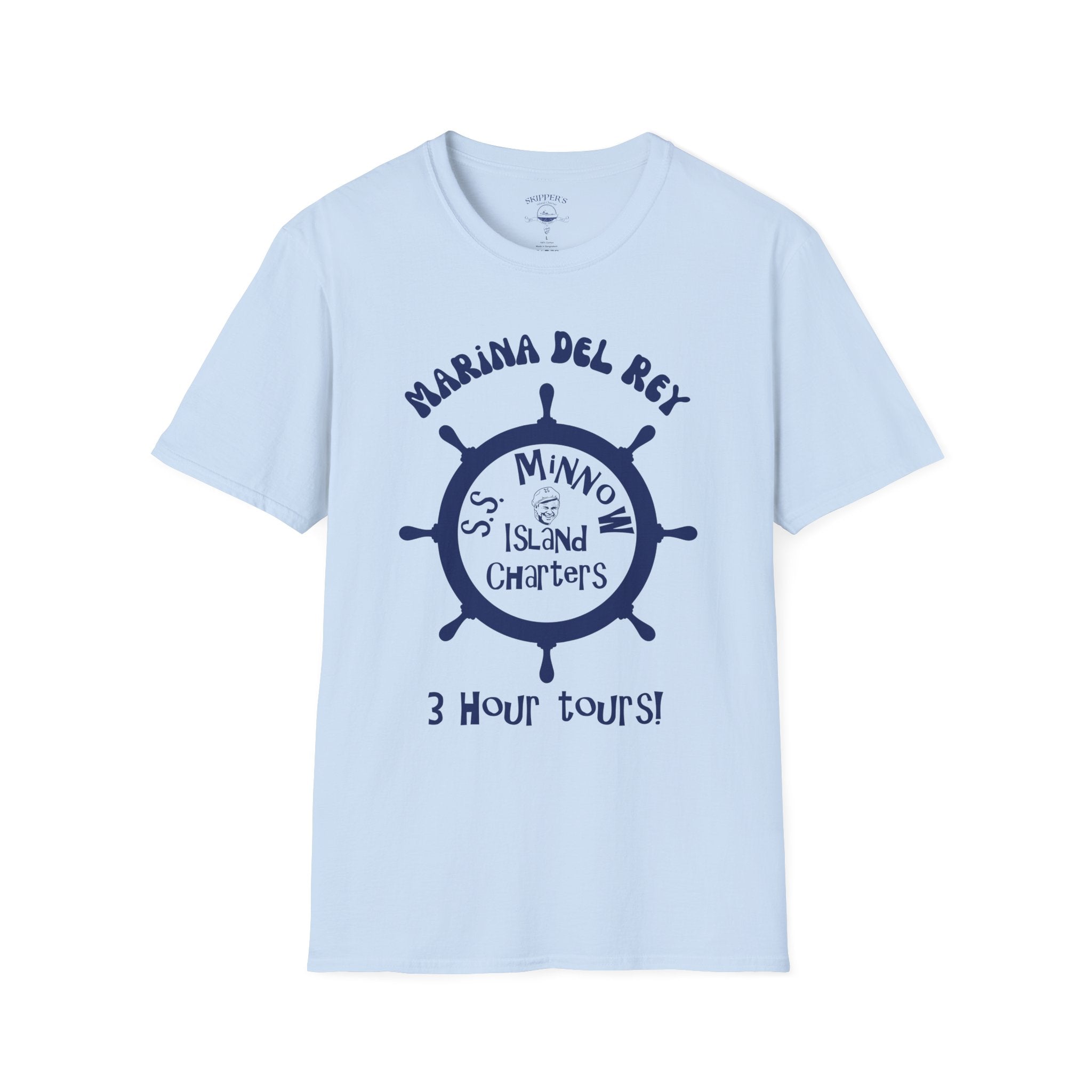 Marina Del Rey Ship Wheel logo T-Shirt | SS Minnow Island Charters, 3 Hour Tours