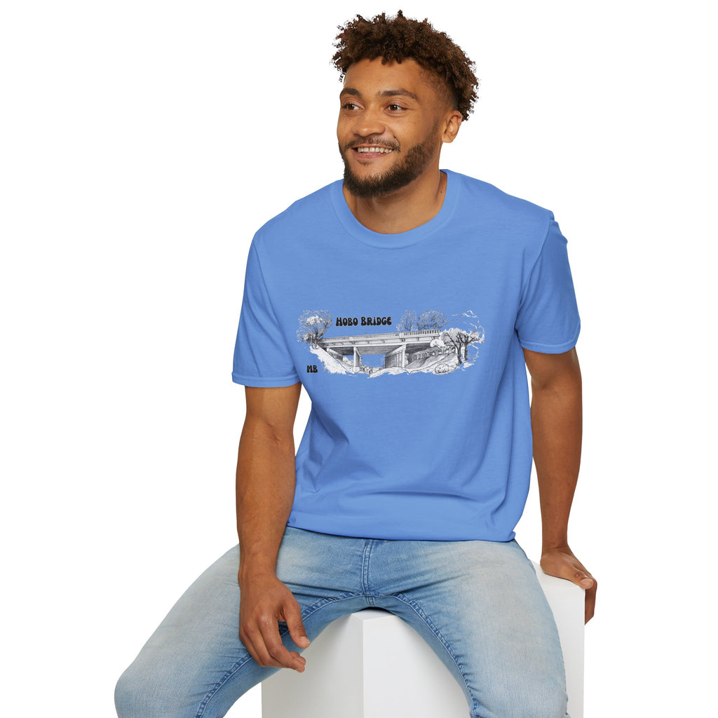 Hobo Bridge Manhattan Beach California Sketch T-Shirt | Hand-Drawn Bridge Illustration IYKYK