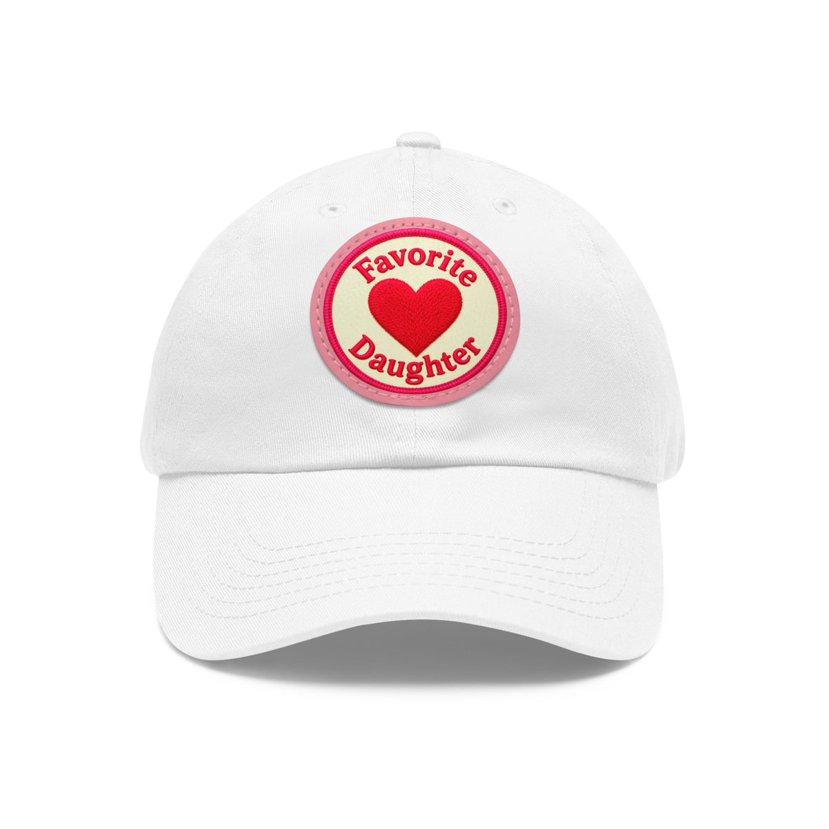 Mom and Daughter Hat — "Favorite Daughter" Leather Patch Cap
