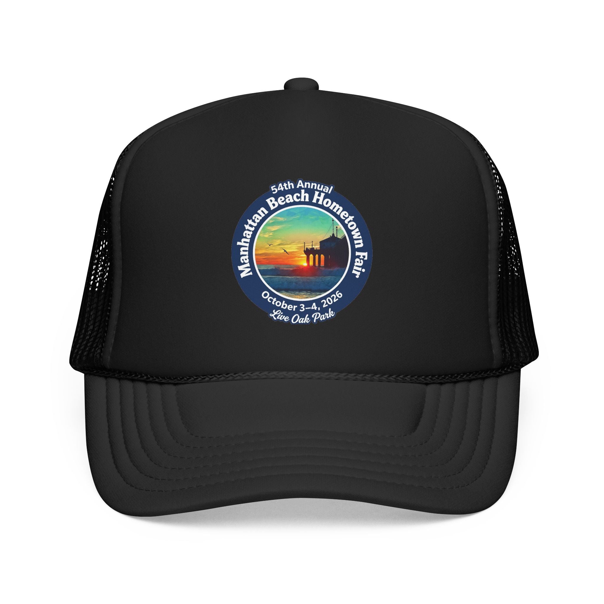 Trucker Hat — Manhattan Beach Hometown Fair Sunset Logo
