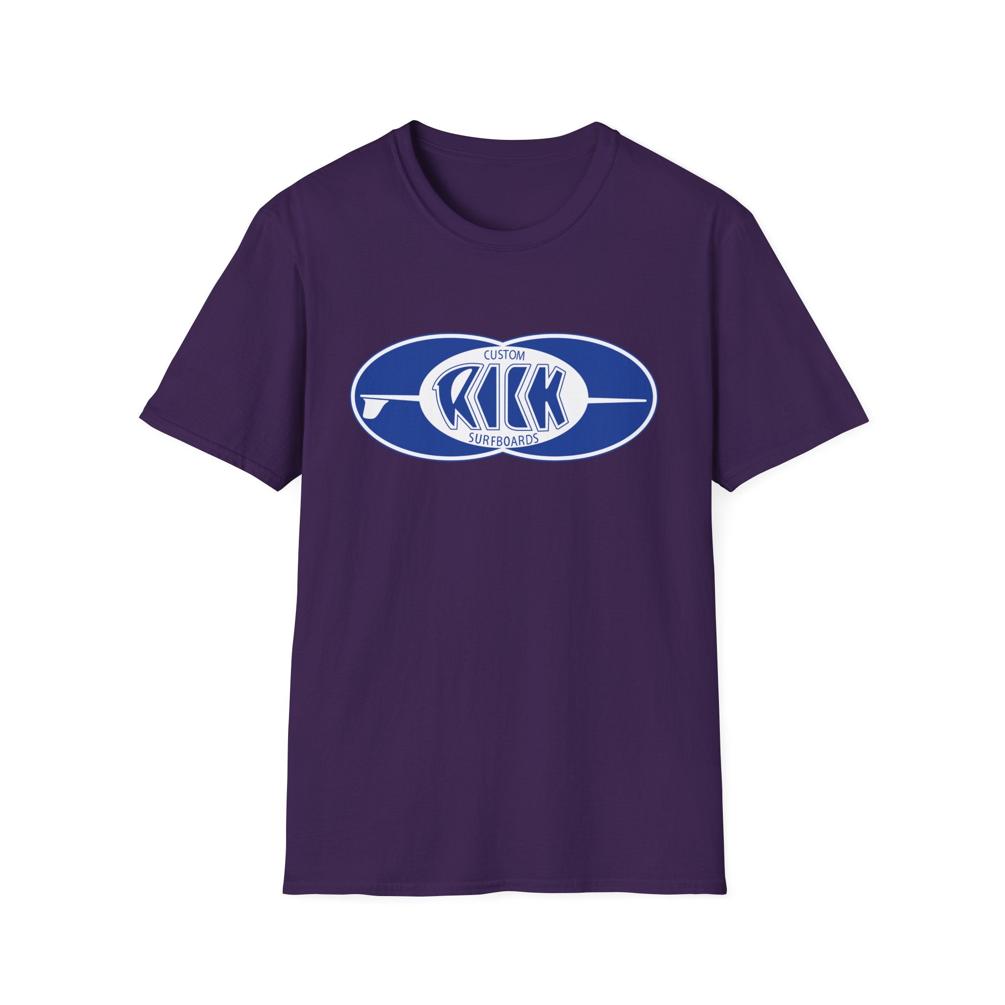 Rick Surfboards Unisex Softstyle T-Shirt Old School Hermosa Beach Print 1 Side