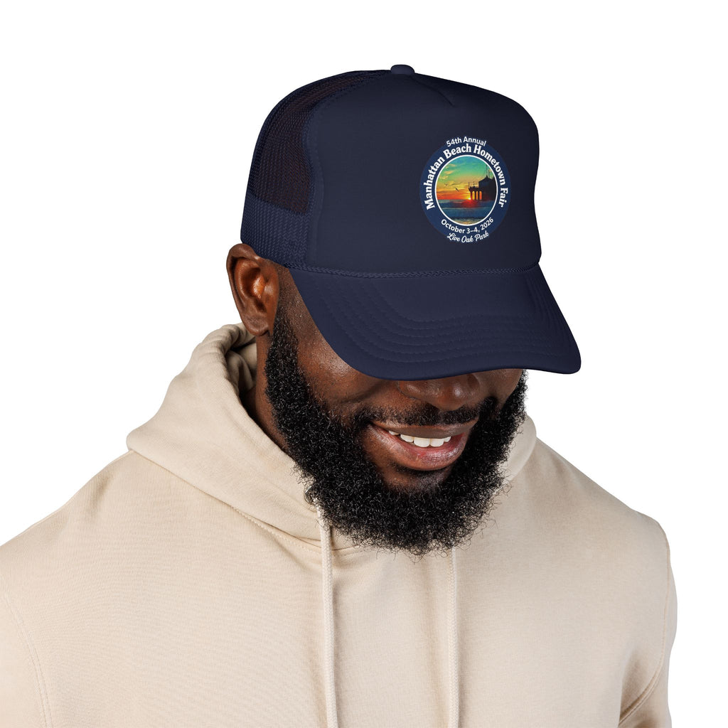Trucker Hat — Manhattan Beach Hometown Fair Sunset Logo