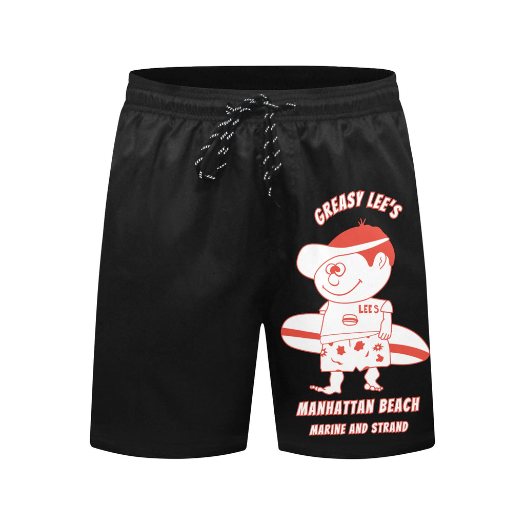 Greasy Lee's Marine and Strand Manhattan Beach Men's Mid-Length Beach Shorts  IYKYK