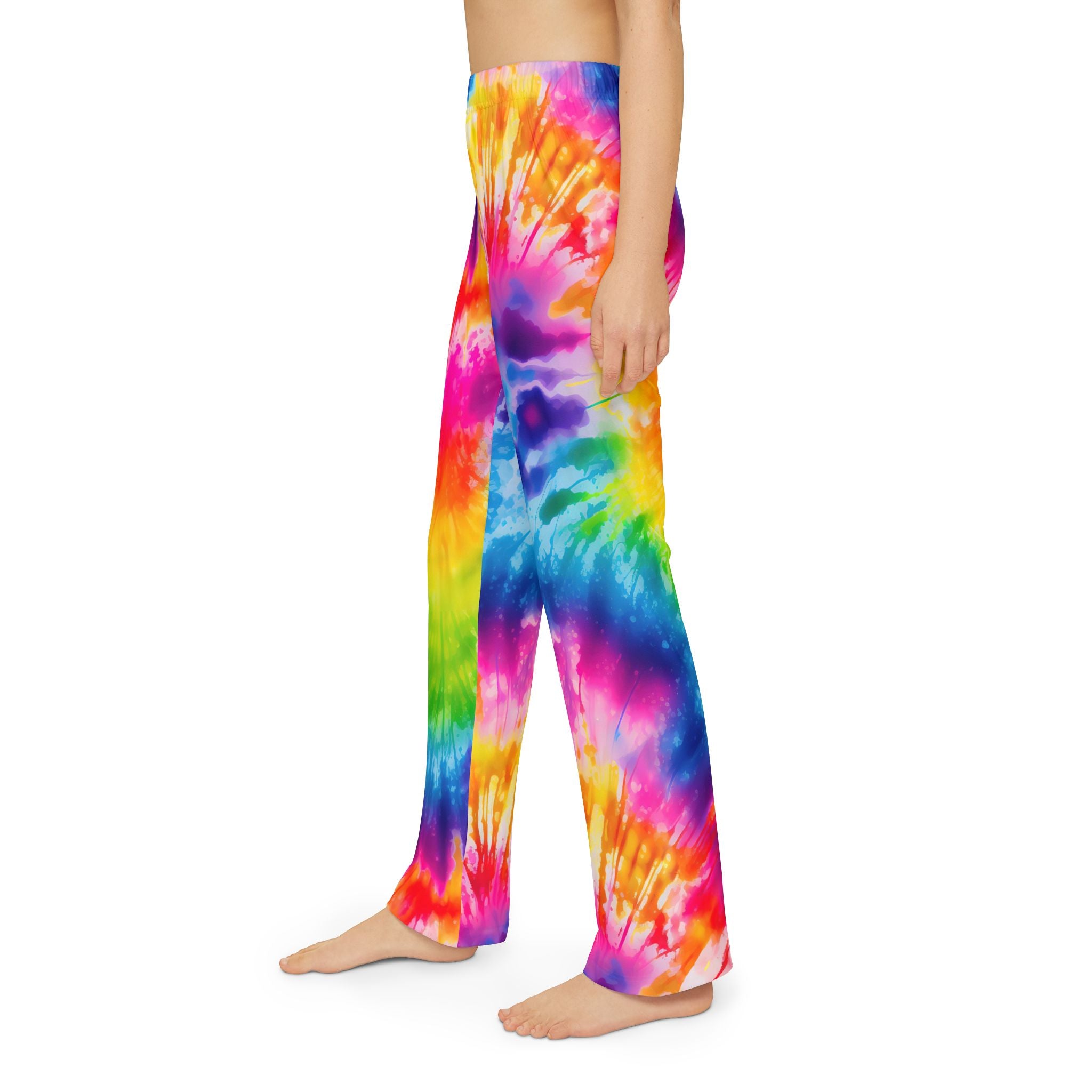 Kids Tie-Dye Lounge Pants — Colorful Rainbow Comfort Sleep & Play