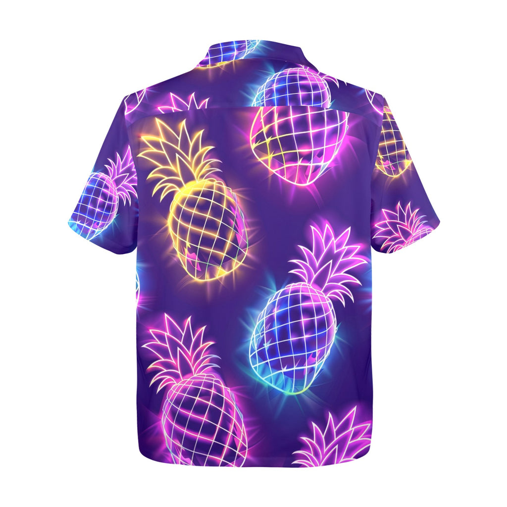 Pineapple Men's All Over Print Hawaiian Shirt Made In USA Ships to USA Only