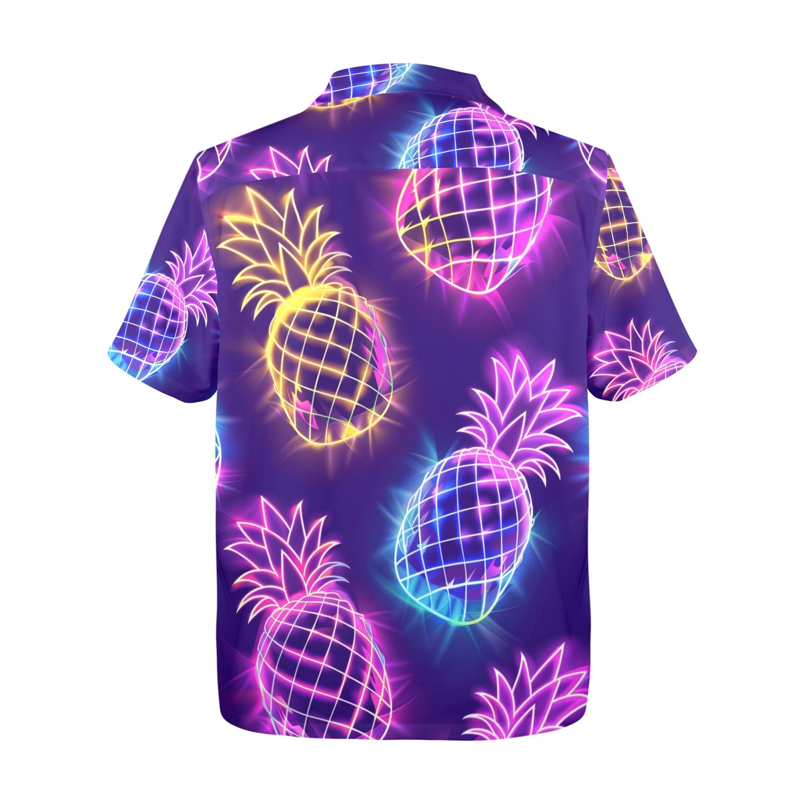 Pineapple Men's All Over Print Hawaiian Shirt Made In USA Ships to USA Only