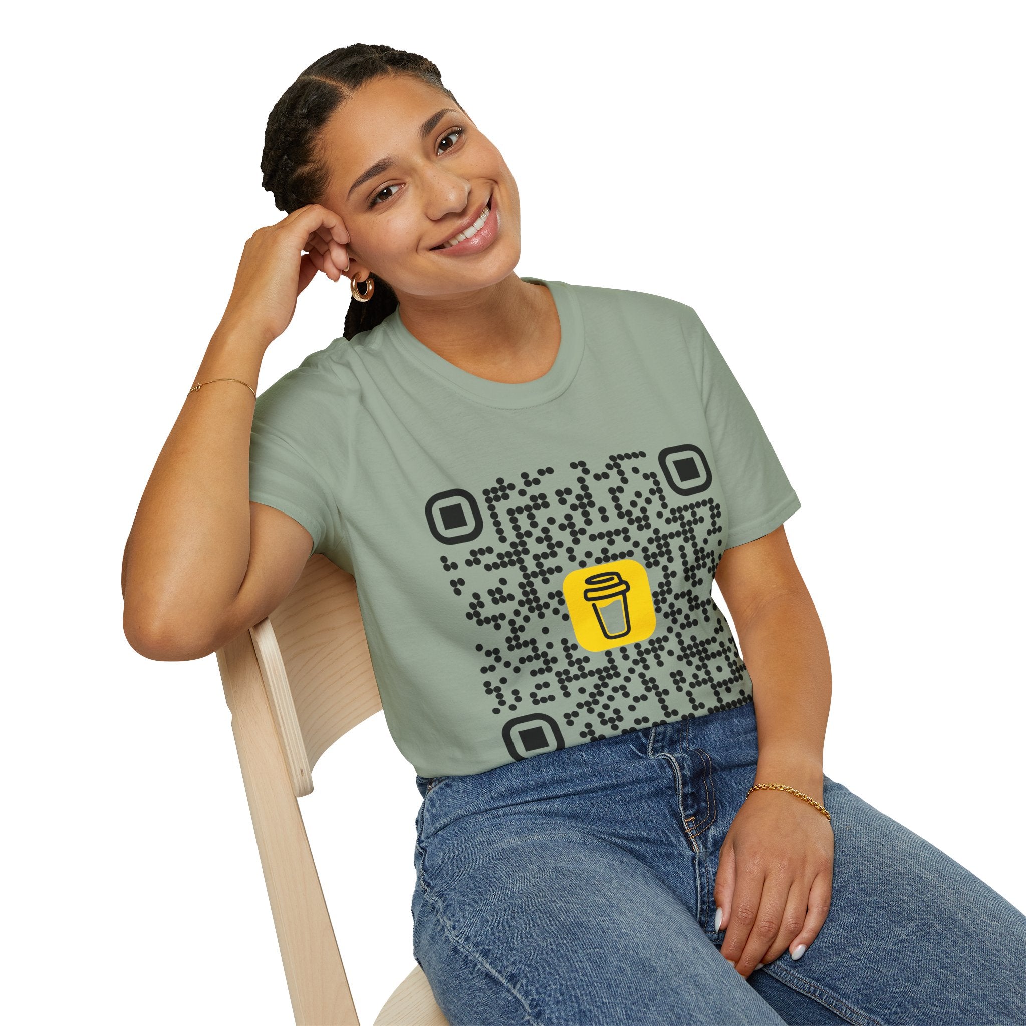 QR Code Coffee Tee — Scan-to-Order Coffee Shop T-Shirt