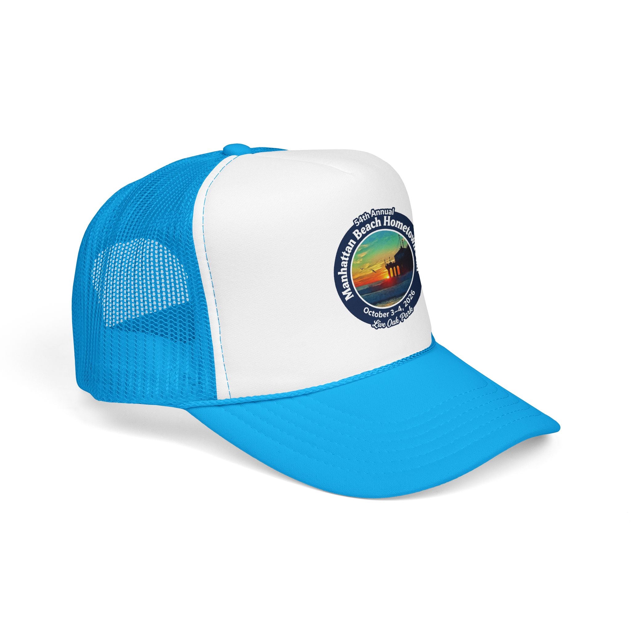 Trucker Hat — Manhattan Beach Hometown Fair Sunset Logo