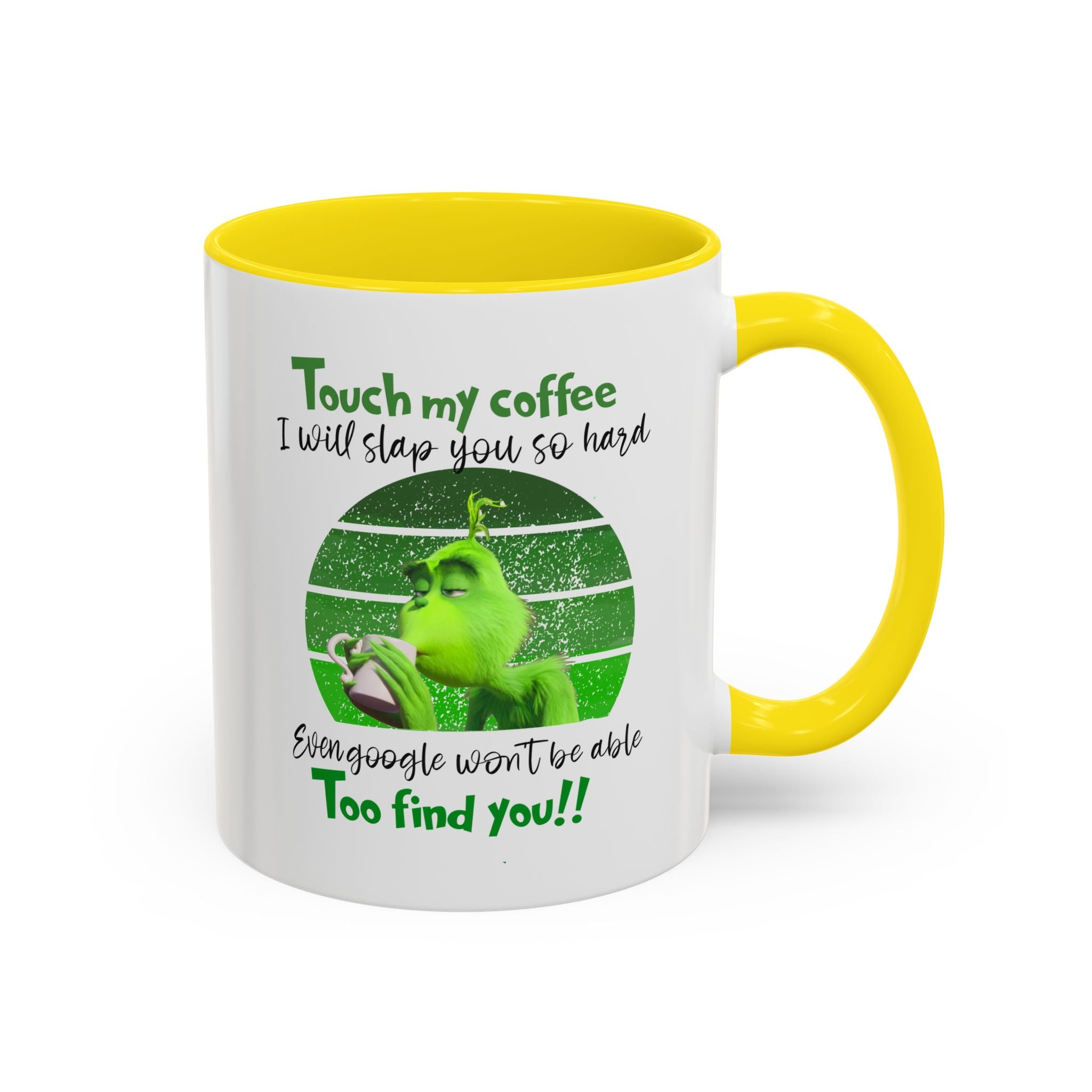 Grinch holding coffee Mug | Accent Coffee Mug 11oz 15oz