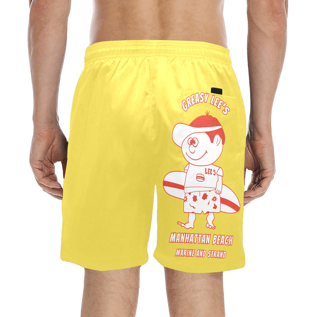 Greasy Lee's Marine and Strand Manhattan Beach IYKYK Men's Mid-Length Beach Shorts