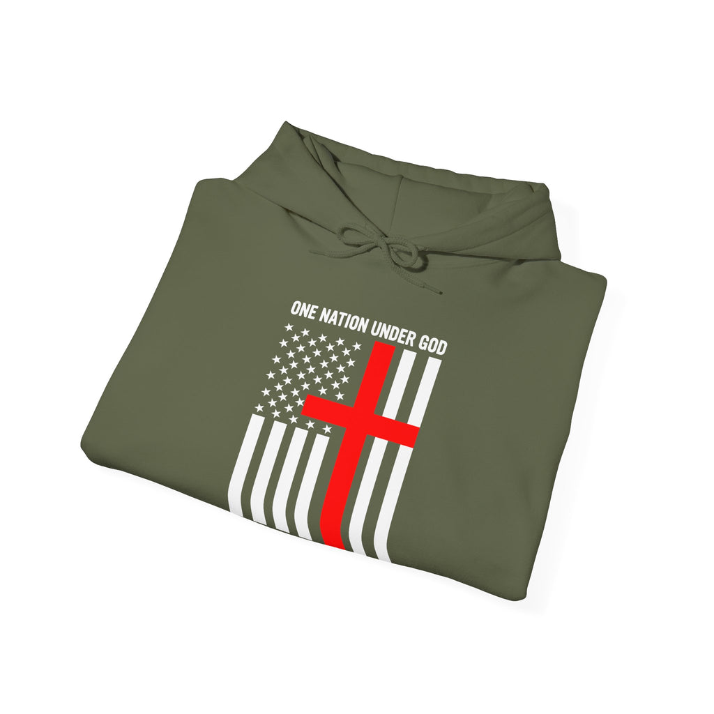 One Nation Under GOD - Printed Both Sides Unisex Heavy Blend Hooded Sweatshirt