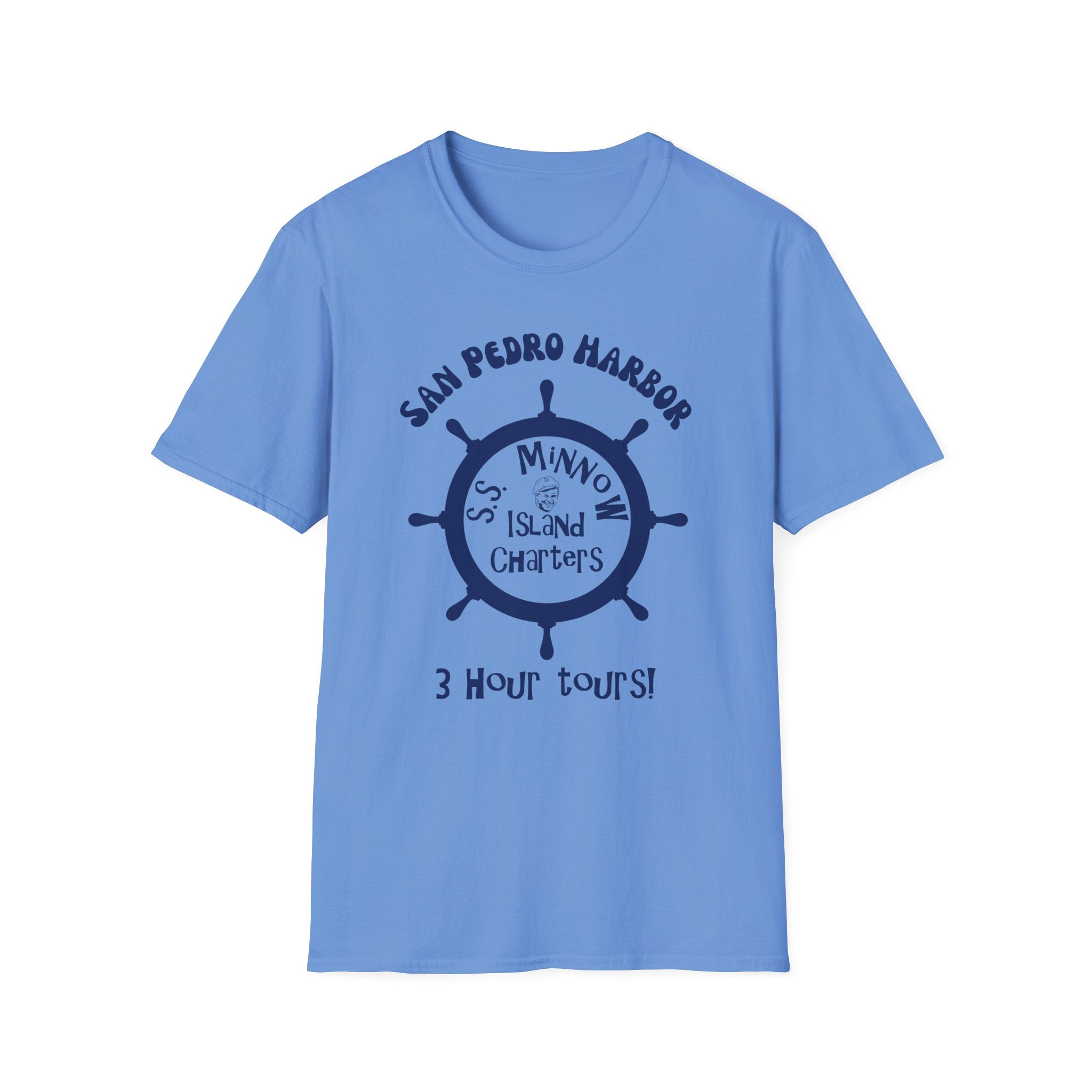 San Pedro Harbor Ship Wheel T-Shirt | SS Minnow Island Charters