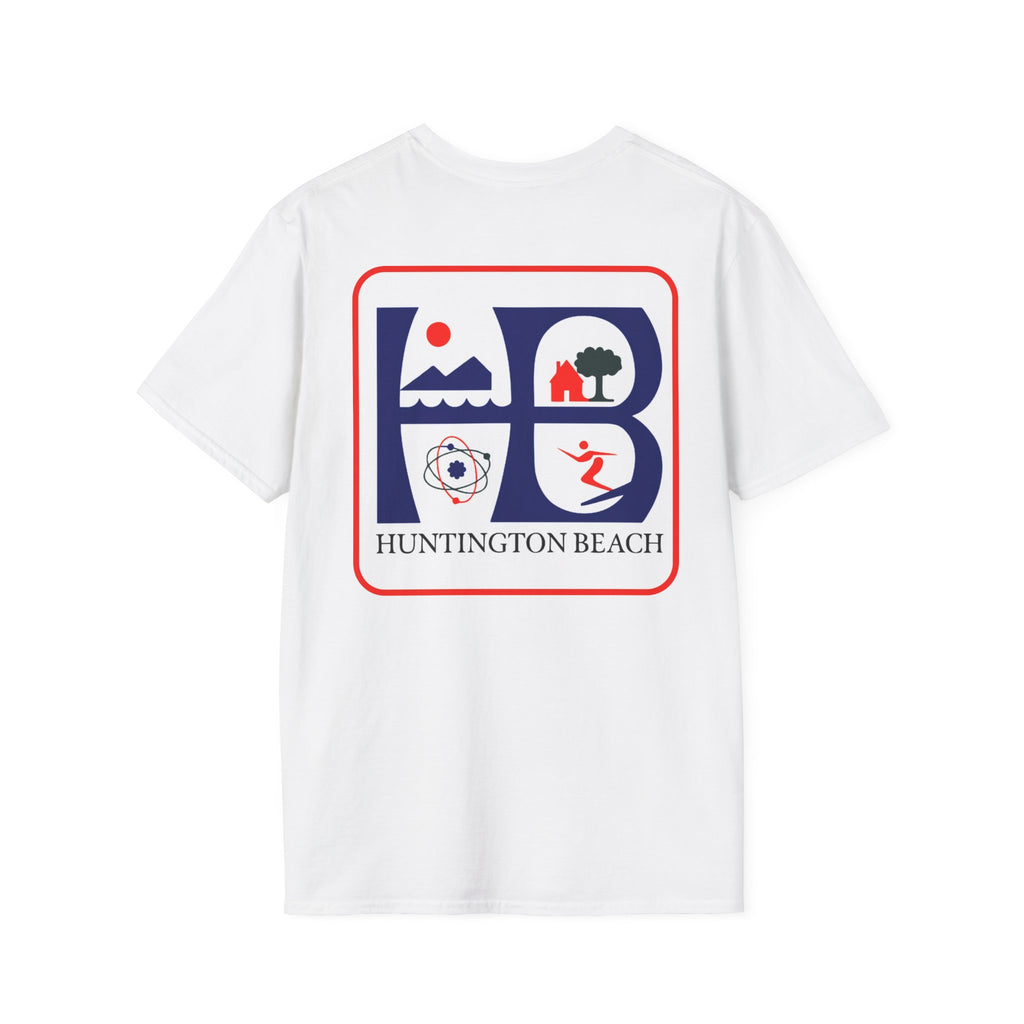 Huntington Beach Retro HB Logo T-Shirt  (printed 3 places)