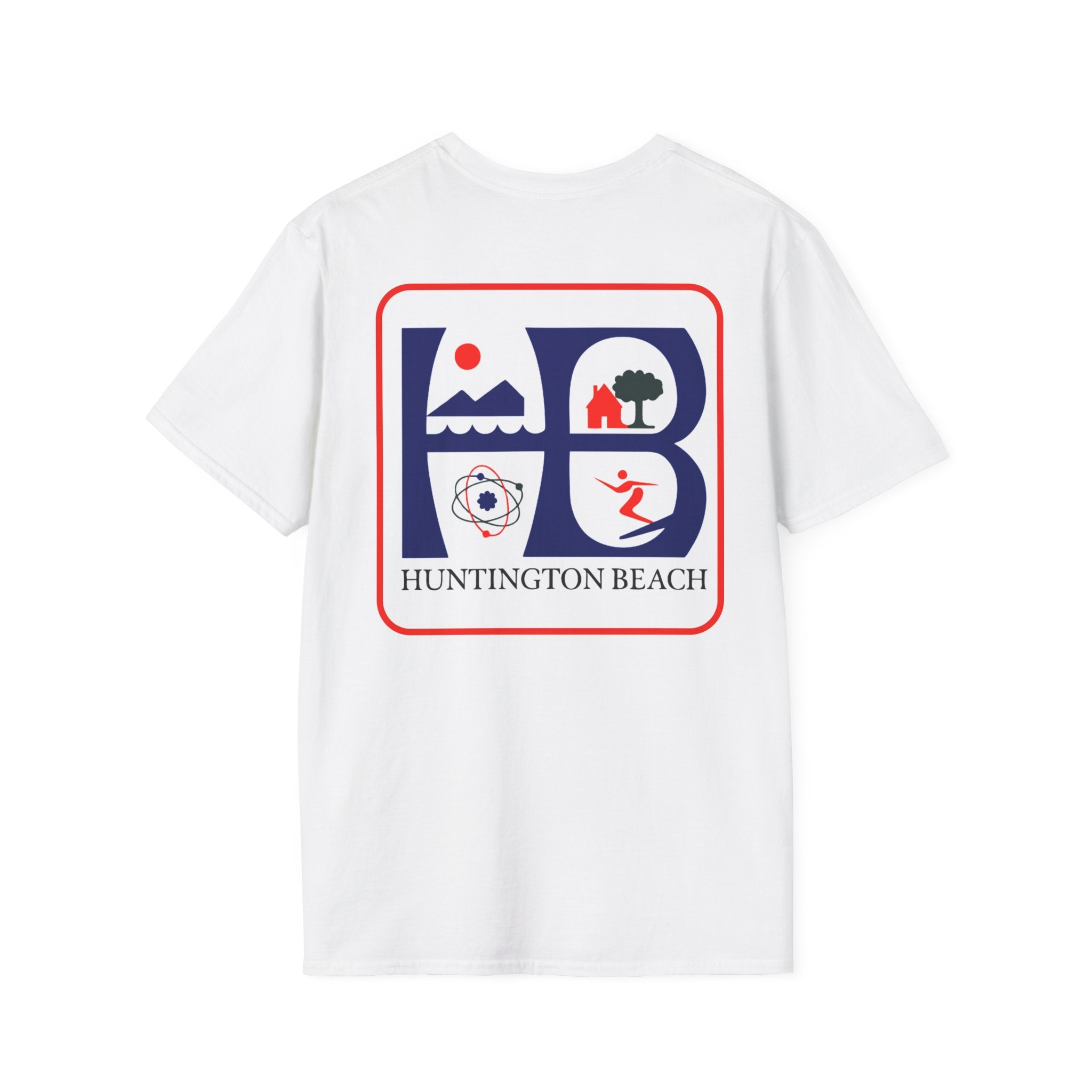 Huntington Beach Retro HB Logo T-Shirt  (printed 3 places)