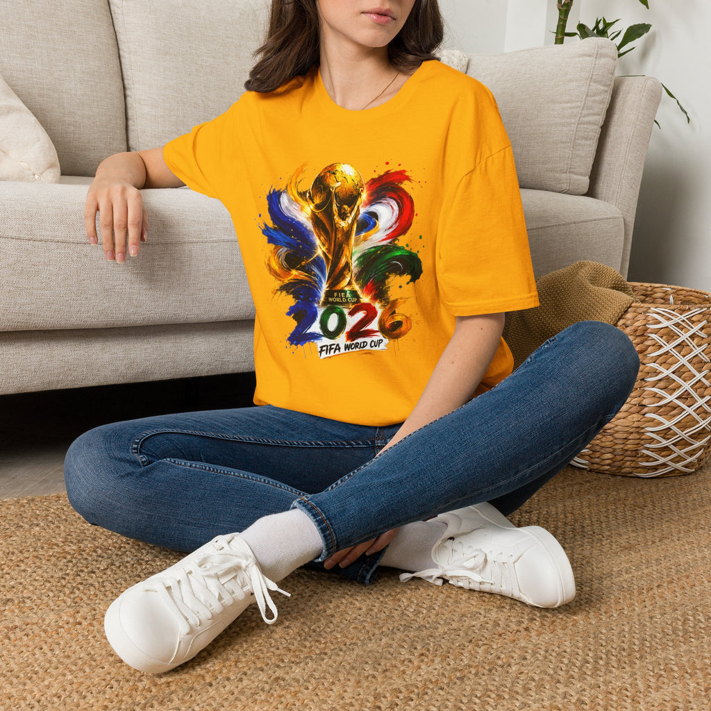 World Cup 2026 T-Shirt — Colorful FIFA Trophy Graphic