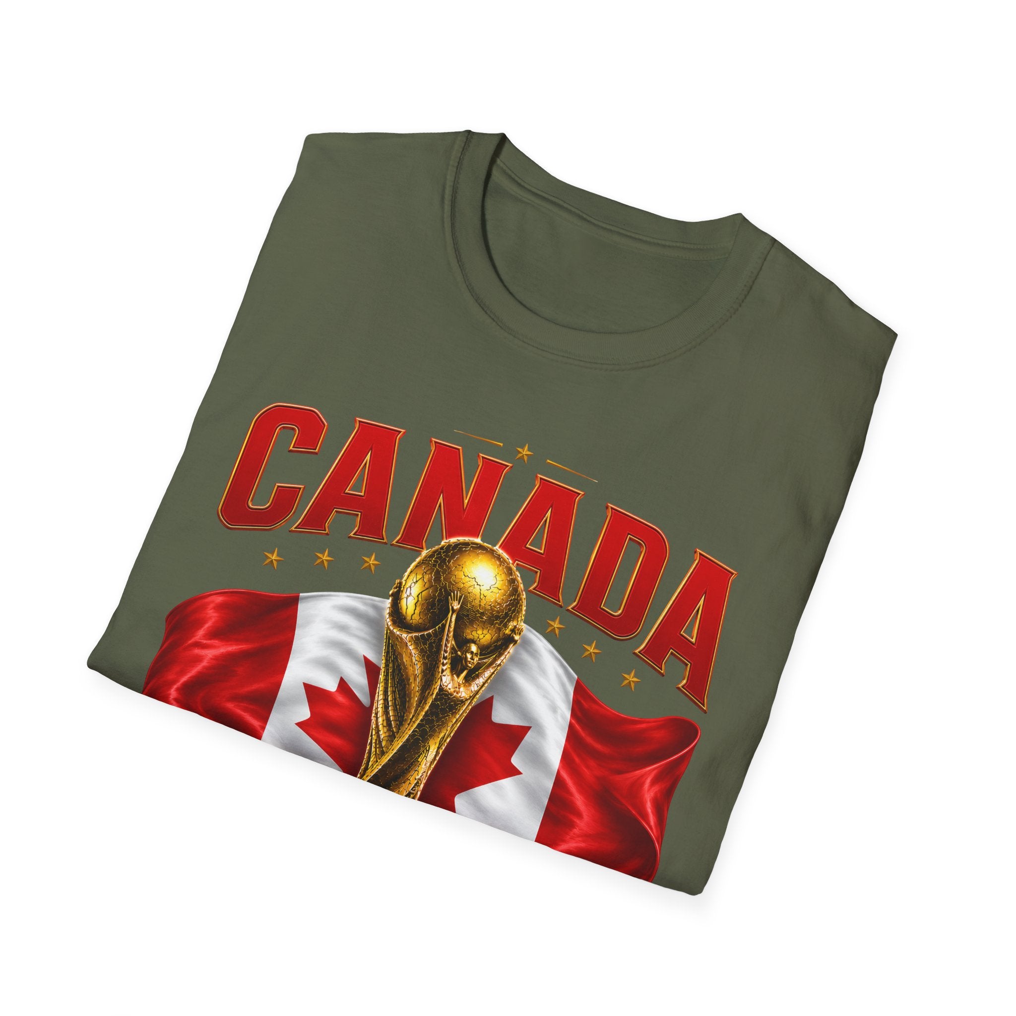 Canada 2026 World Cup T-Shirt — Canadian Soccer Fan Tee with Trophy & Flag