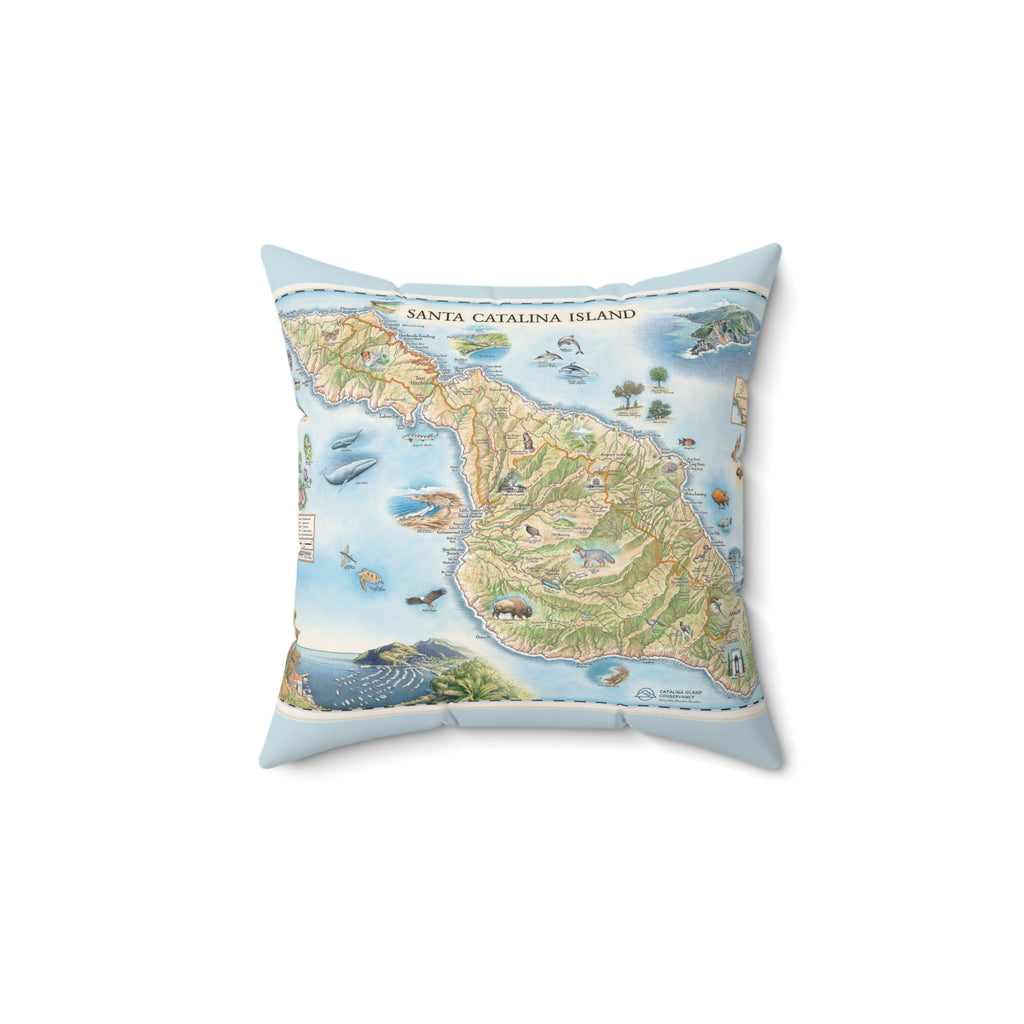 Santa Catalina Island California 90704 #3 Spun Polyester Square Pillow