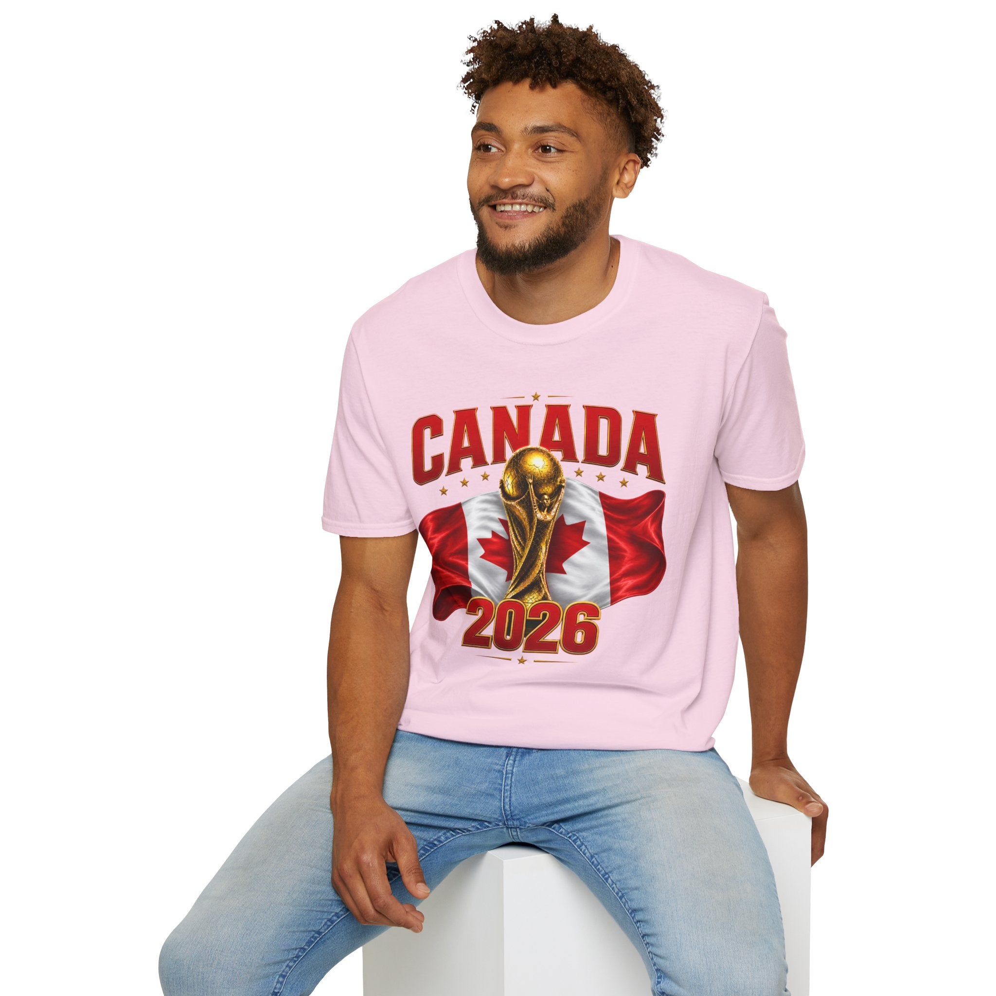 Canada 2026 World Cup T-Shirt — Canadian Soccer Fan Tee with Trophy & Flag