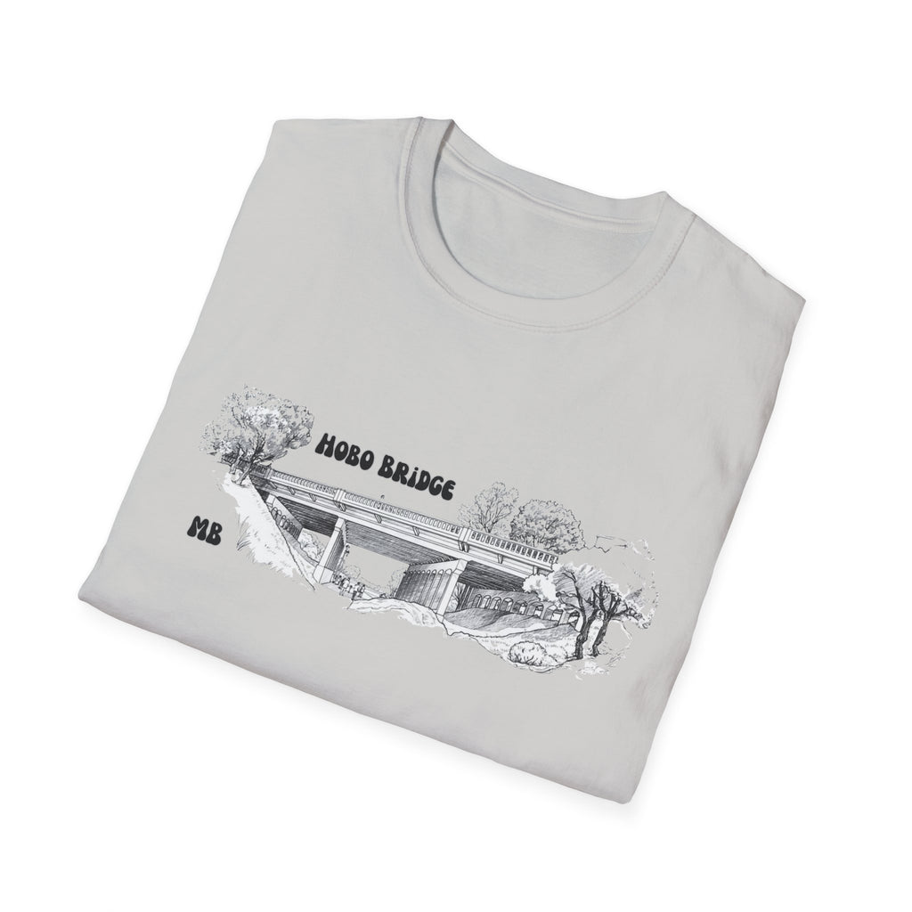 Hobo Bridge Manhattan Beach California Sketch T-Shirt | Hand-Drawn Bridge Illustration IYKYK