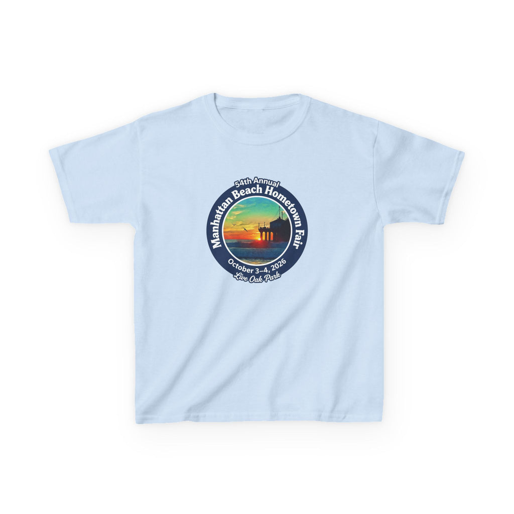 Kids Tee — Manhattan Beach Hometown Fair 2026 Sunset Logo
