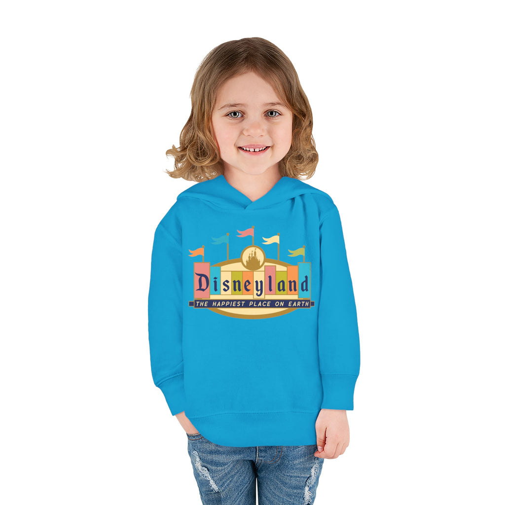 Disneyland way Back Machine Retro Logo Toddler Hoodie | Kids Pullover