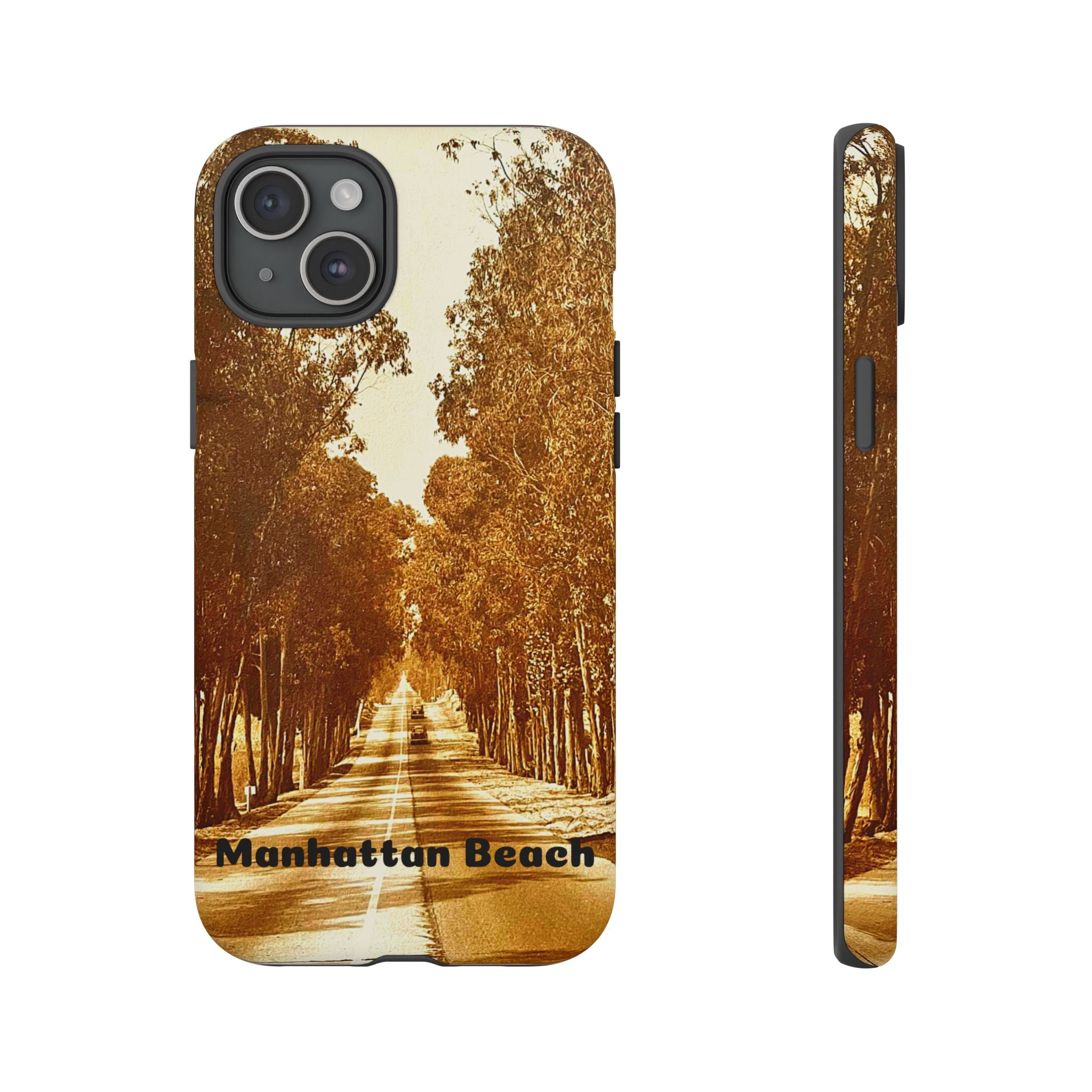 Phone Cases Manhattan Beach Rosecrans Ave Early 60's Tough Cases 90266 California, iPhone Samsung Google Pixel Protective Cover, Vintage