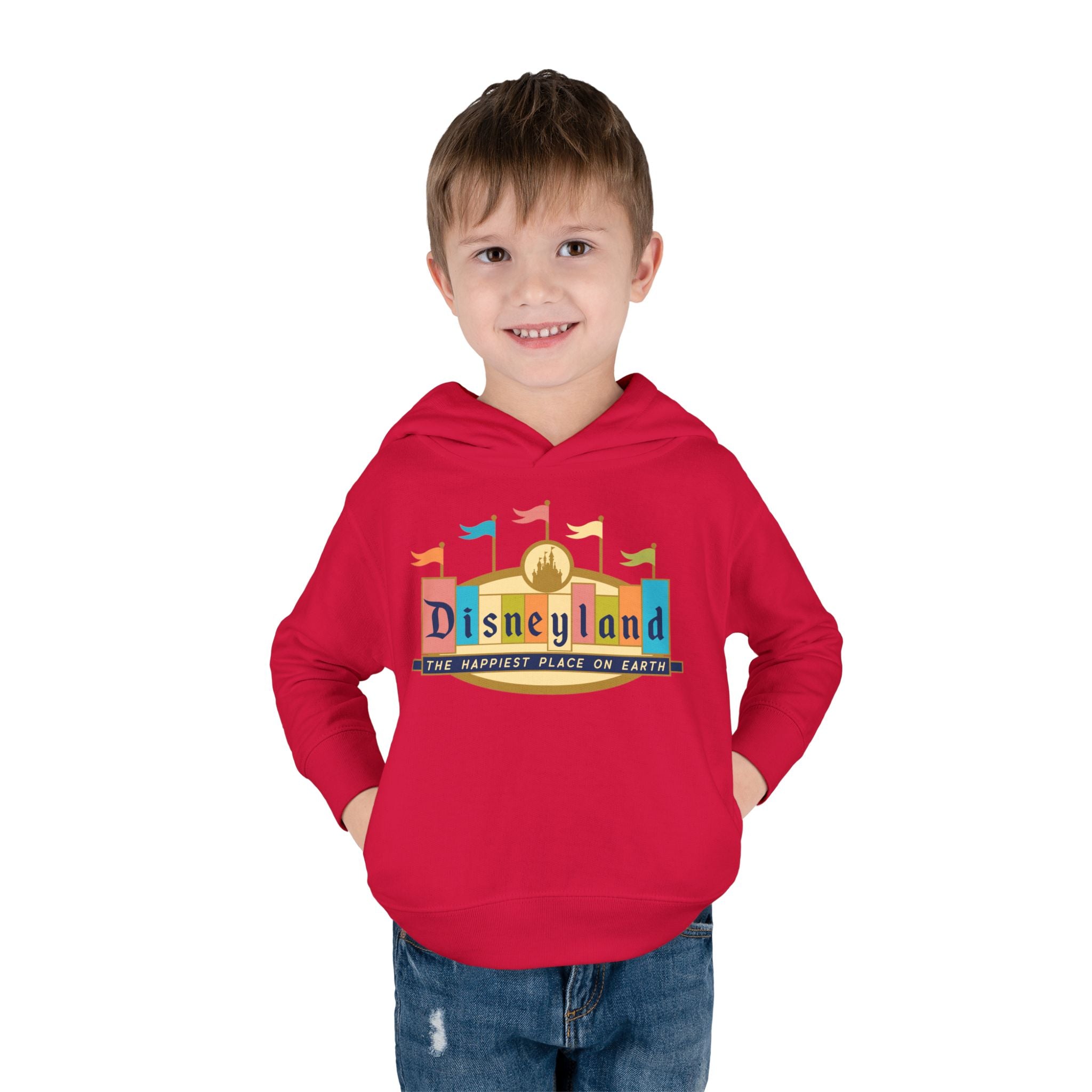 Disneyland way Back Machine Retro Logo Toddler Hoodie | Kids Pullover