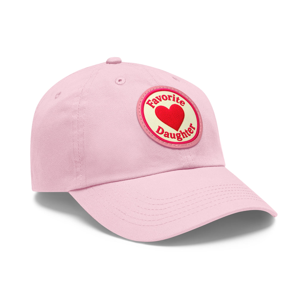 Mom and Daughter Hat — "Favorite Daughter" Leather Patch Cap