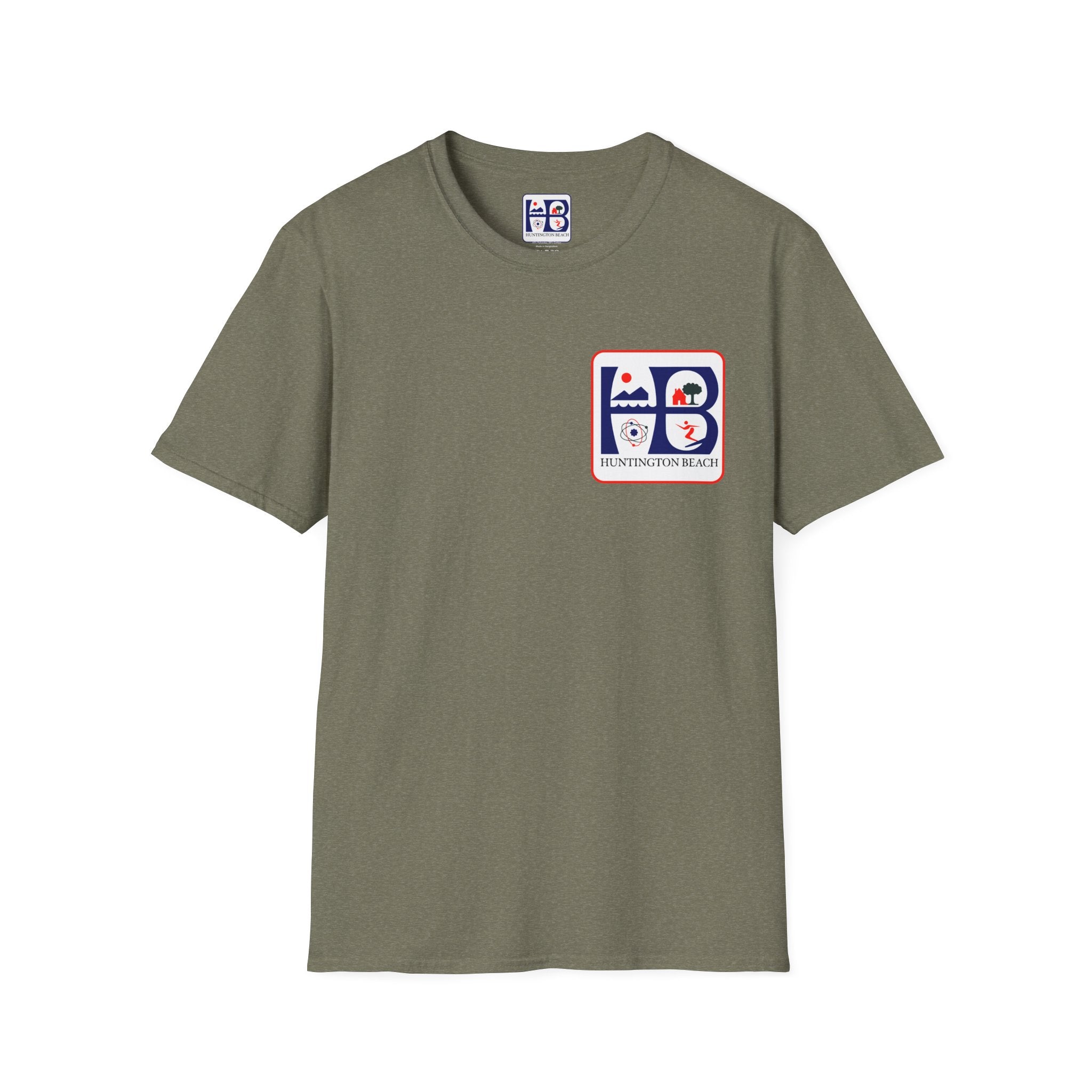 Huntington Beach Retro HB Logo T-Shirt  (printed 3 places)