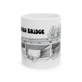 Hobo Bridge Manhattan Beach sketch Mug | Architectural black ink illustration, ceramic coffee cup
