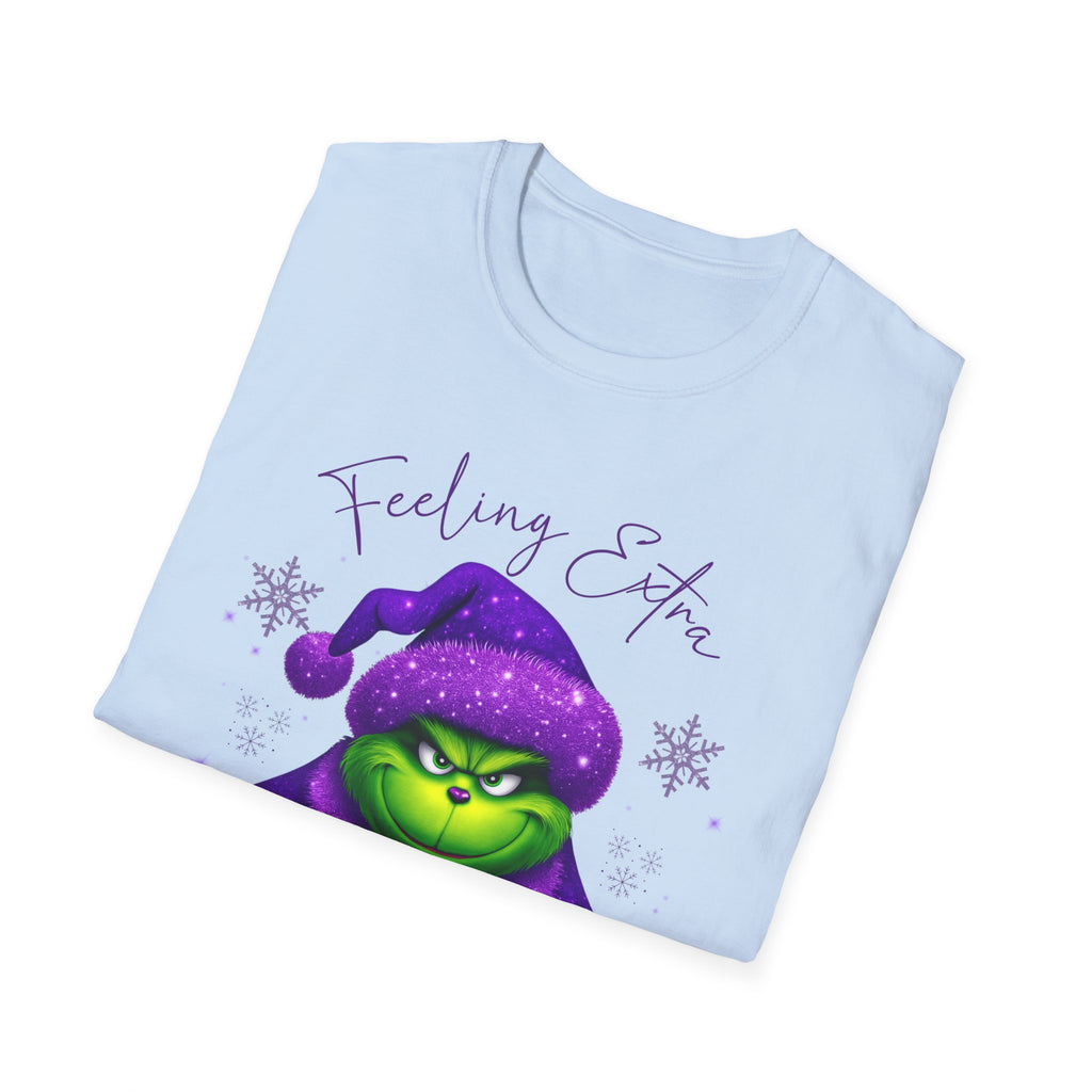 Feeling Extra Grinchy T-Shirt | Grinch Face Holiday Tee