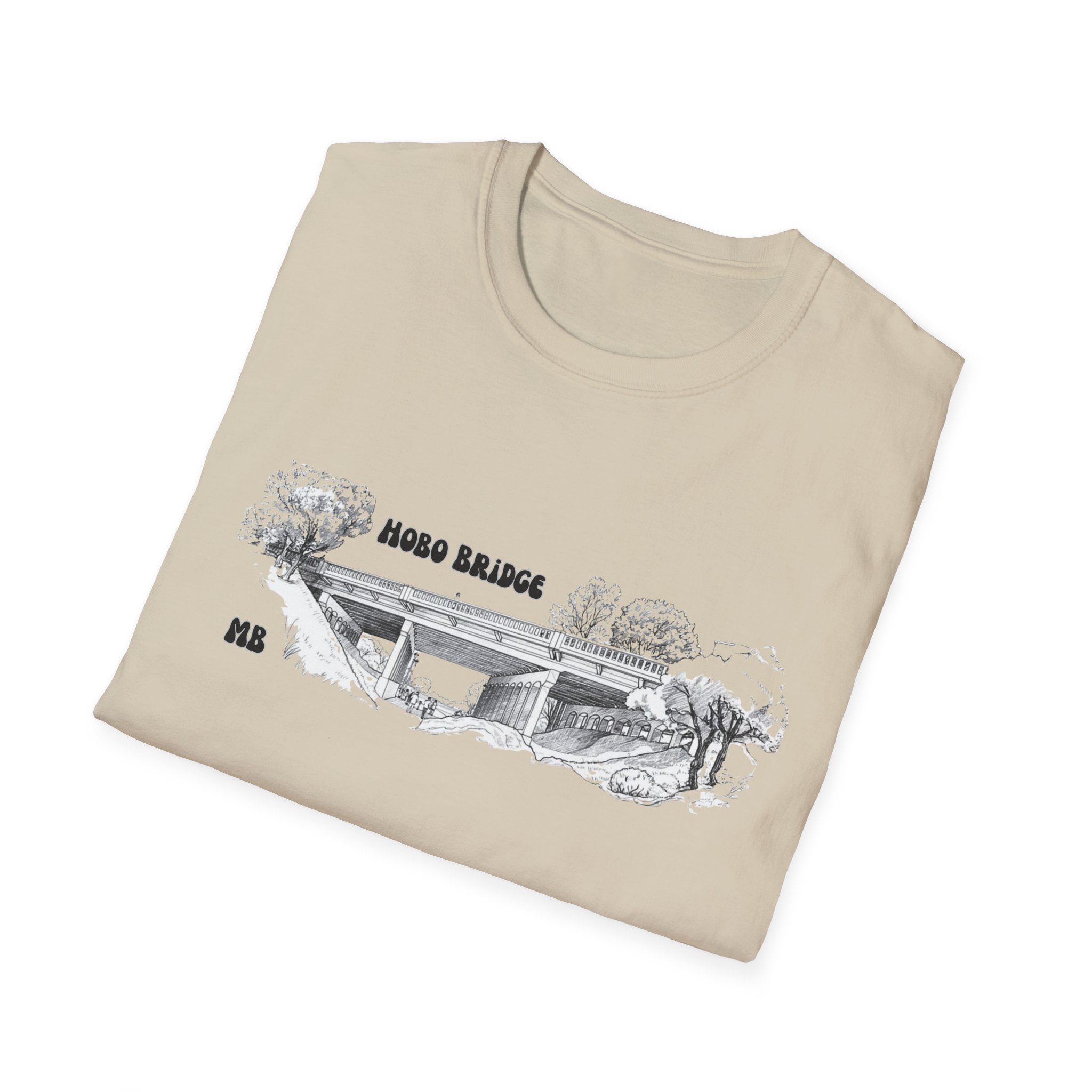 Hobo Bridge Manhattan Beach California Sketch T-Shirt | Hand-Drawn Bridge Illustration IYKYK