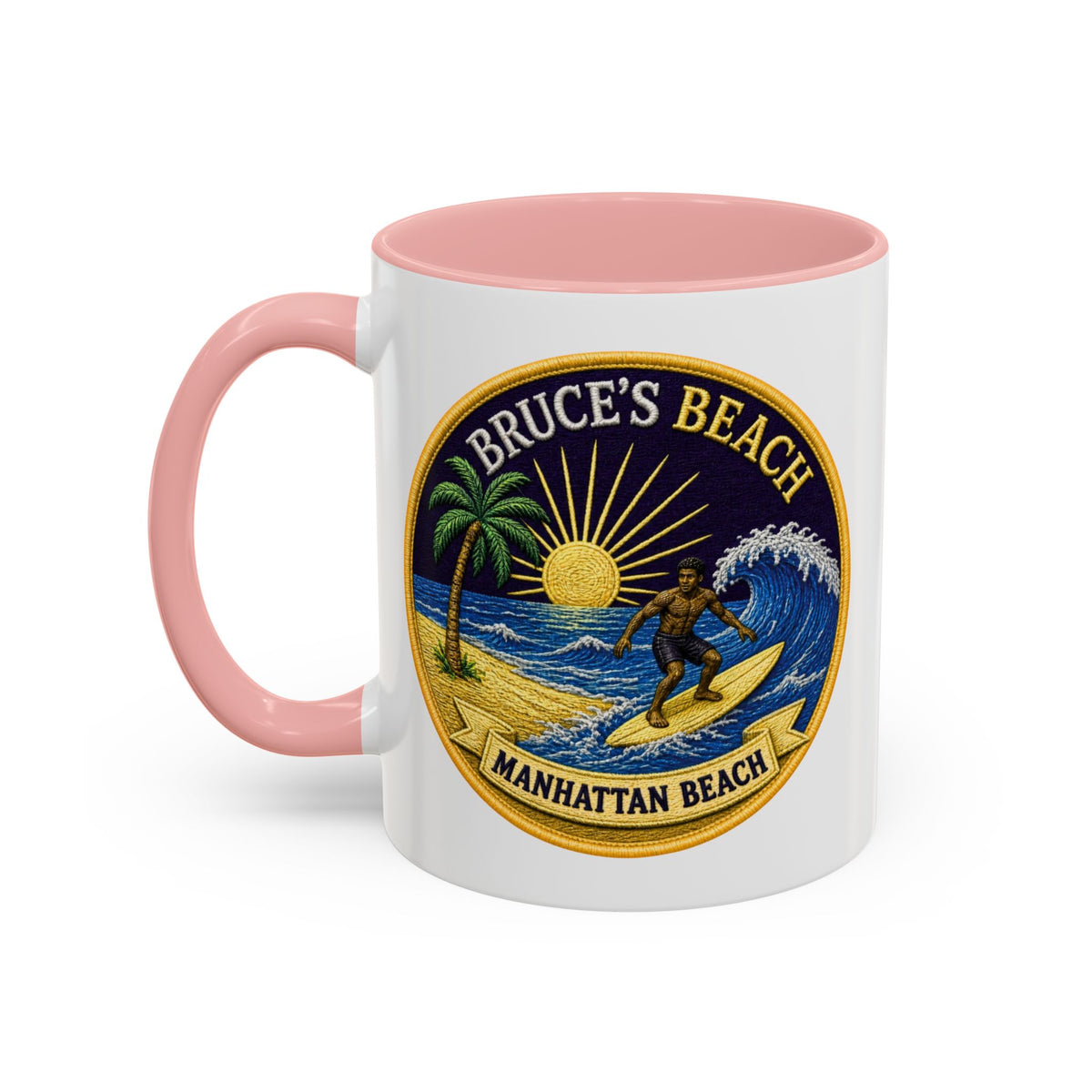 Manhattan Beach Surf Mug — Bruce’s Beach Coffee Cup (11/15oz Accent)