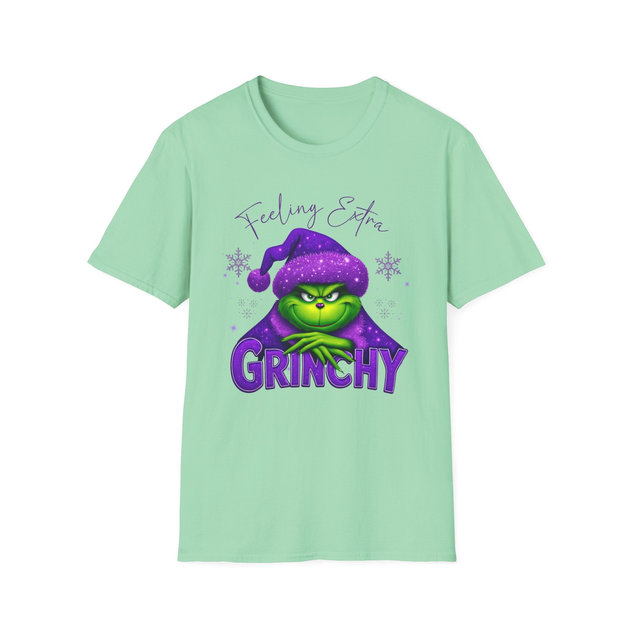 Feeling Extra Grinchy T-Shirt | Grinch Face Holiday Tee