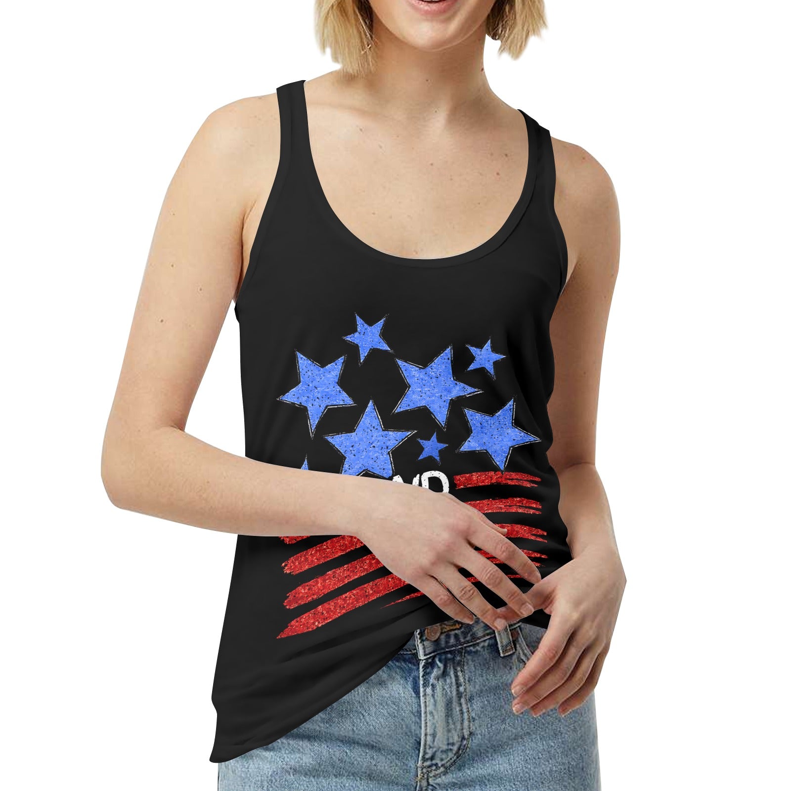 Stars and Stripes Women's Tank Top Made in USA