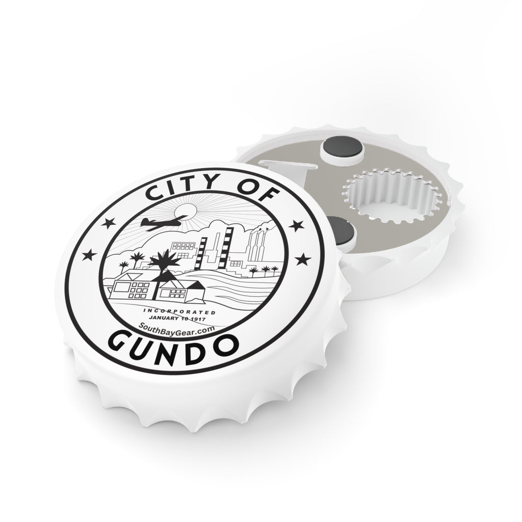 Bottle Opener — City of Gundo Retro Seal Design