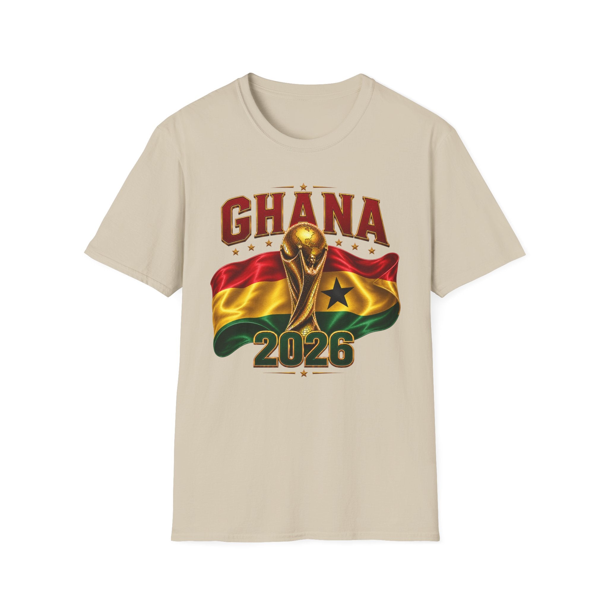 Ghana 2026 World Cup T-Shirt — Flag & Trophy Football Fan Tee