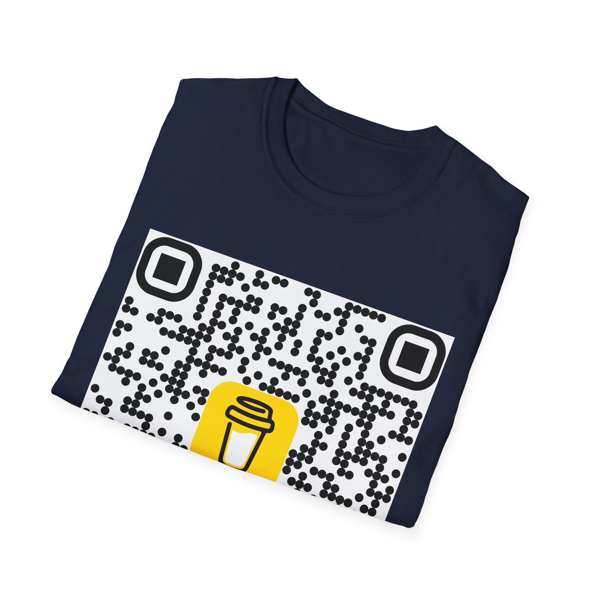 QR Code Coffee Cup T‑Shirt — Scan-to-Order Cafe Tee