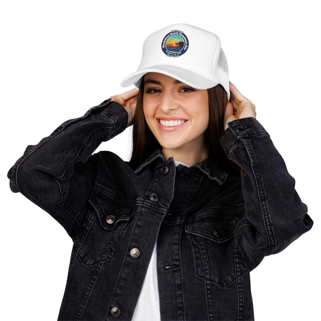 Trucker Hat — Manhattan Beach Hometown Fair Sunset Logo