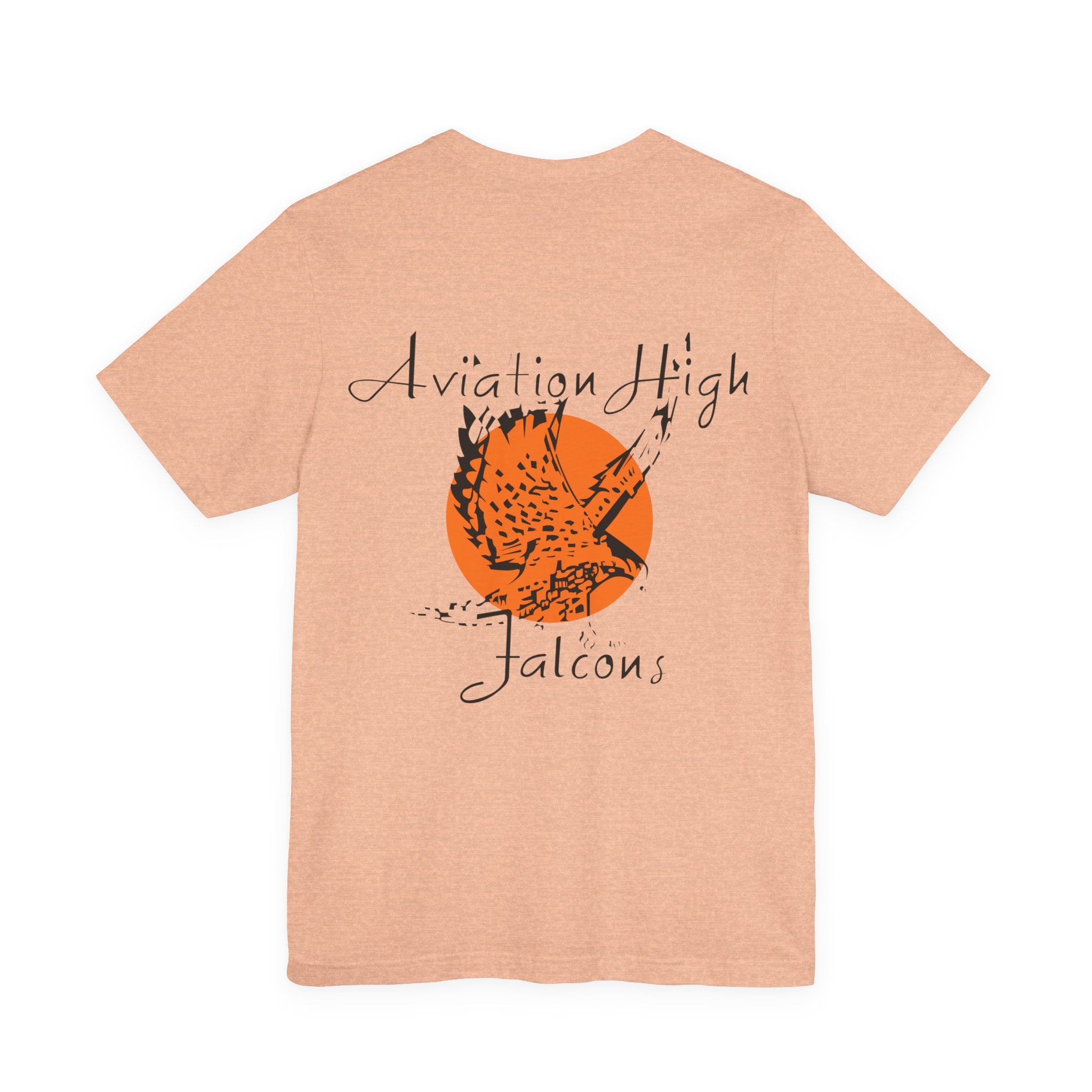 Aviation High School Signage Logo - Many Colors - Unisex Jersey Short Sleeve Tee