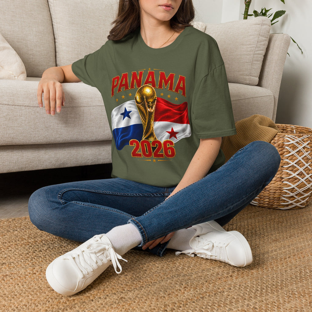 Panama 2026 World Cup T-Shirt — Panama Flag & Trophy Soccer Tee