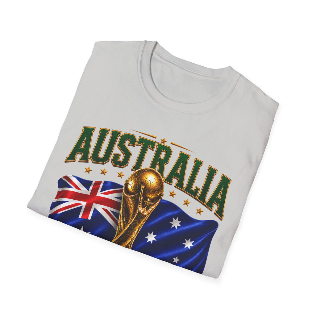 Australia 2026 Soccer World Cup T-Shirt — Aussie Flag & Trophy Design