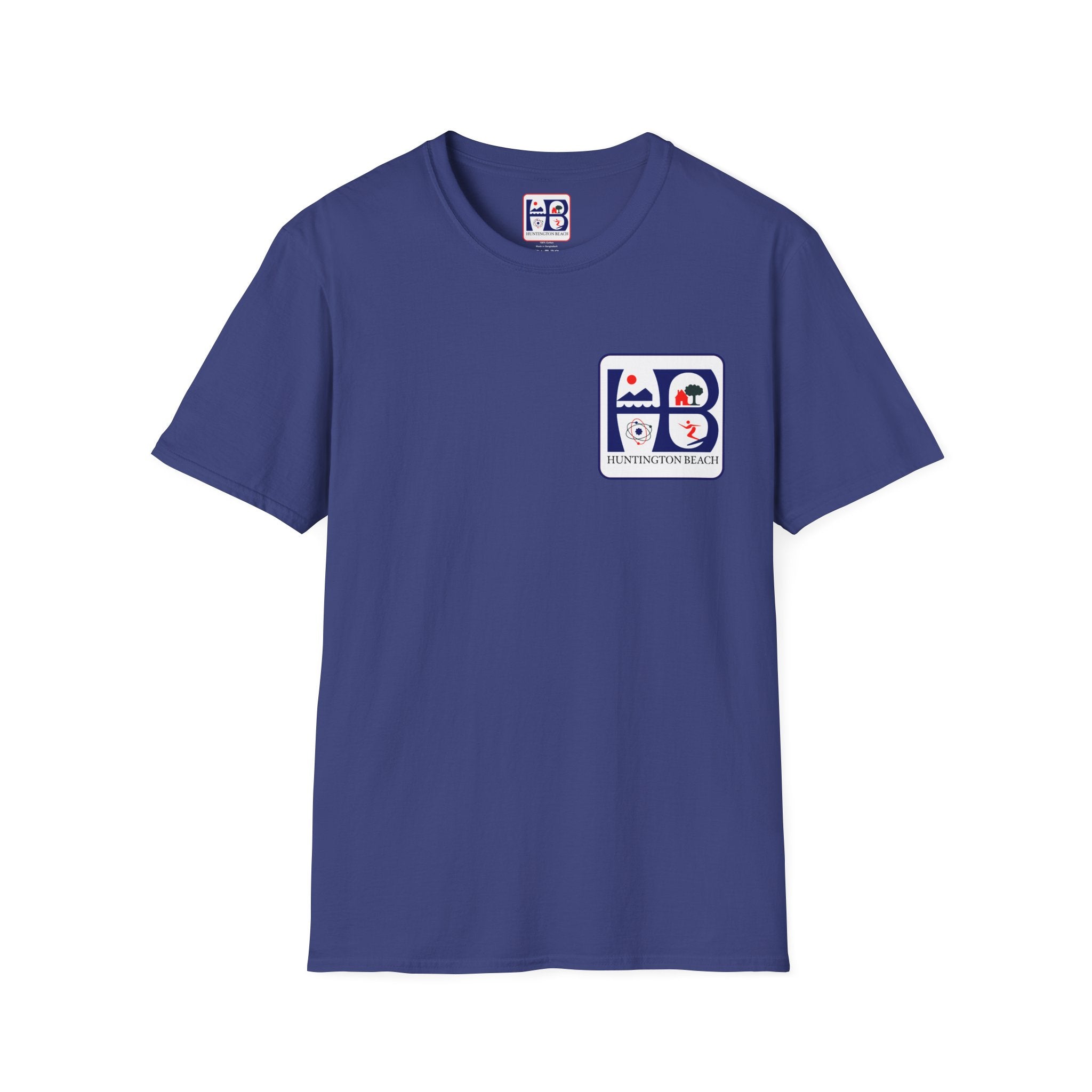 Huntington Beach Retro Logo T-Shirt — HB Surf & Sunset Tee (printed 3 side)